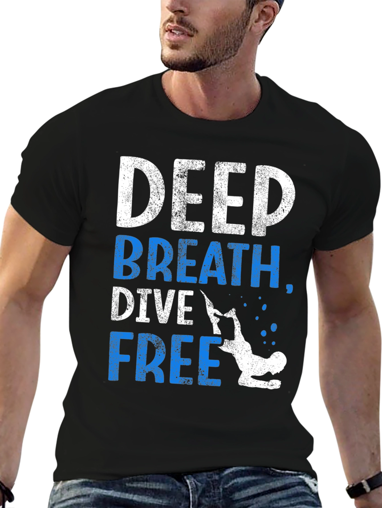 Deep Breath Dive Free T-Shirt
