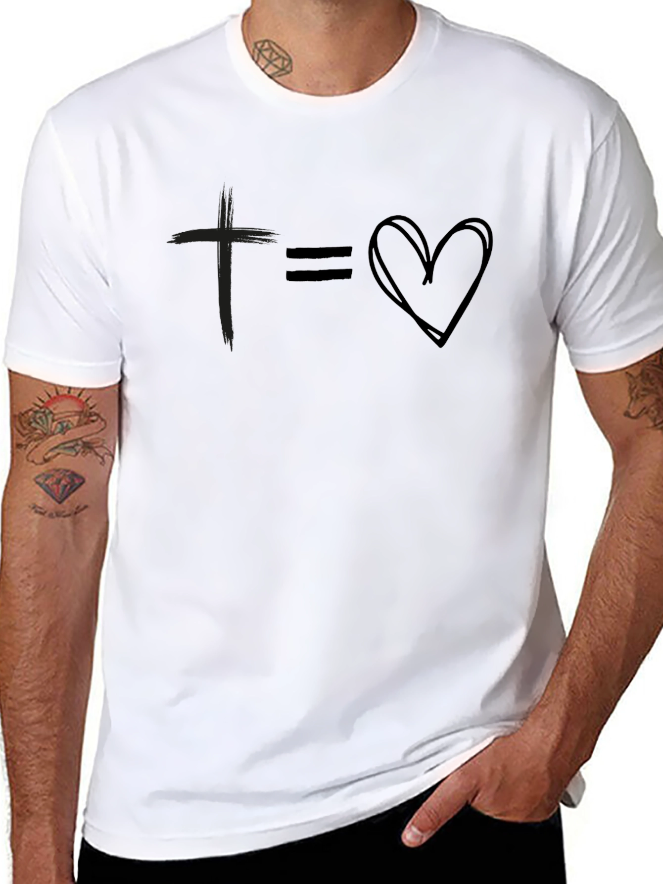 Faith Equals Love Graphic Tee - Unisex Soft Cotton