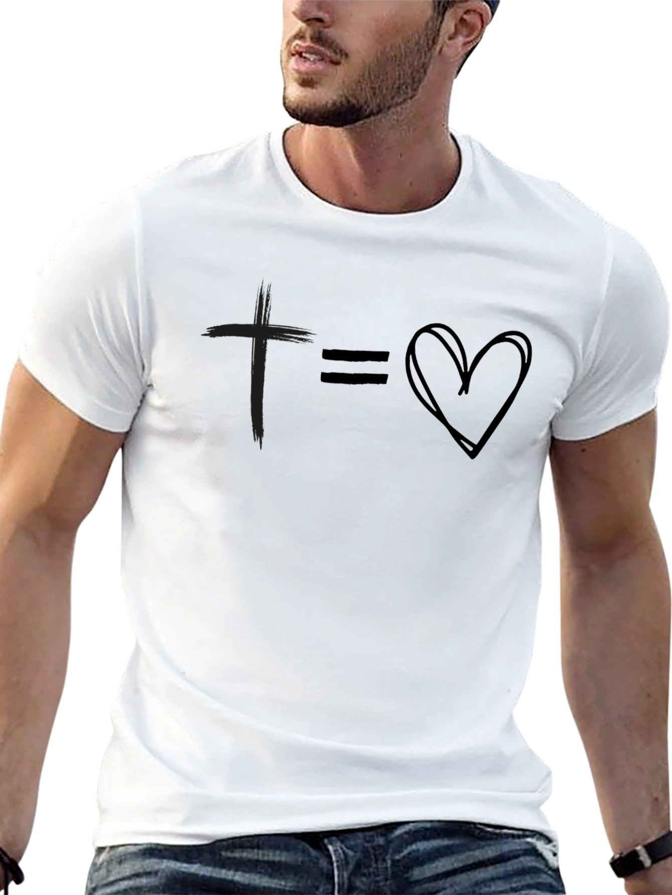 Faith Equals Love Graphic Tee - Unisex Soft Cotton
