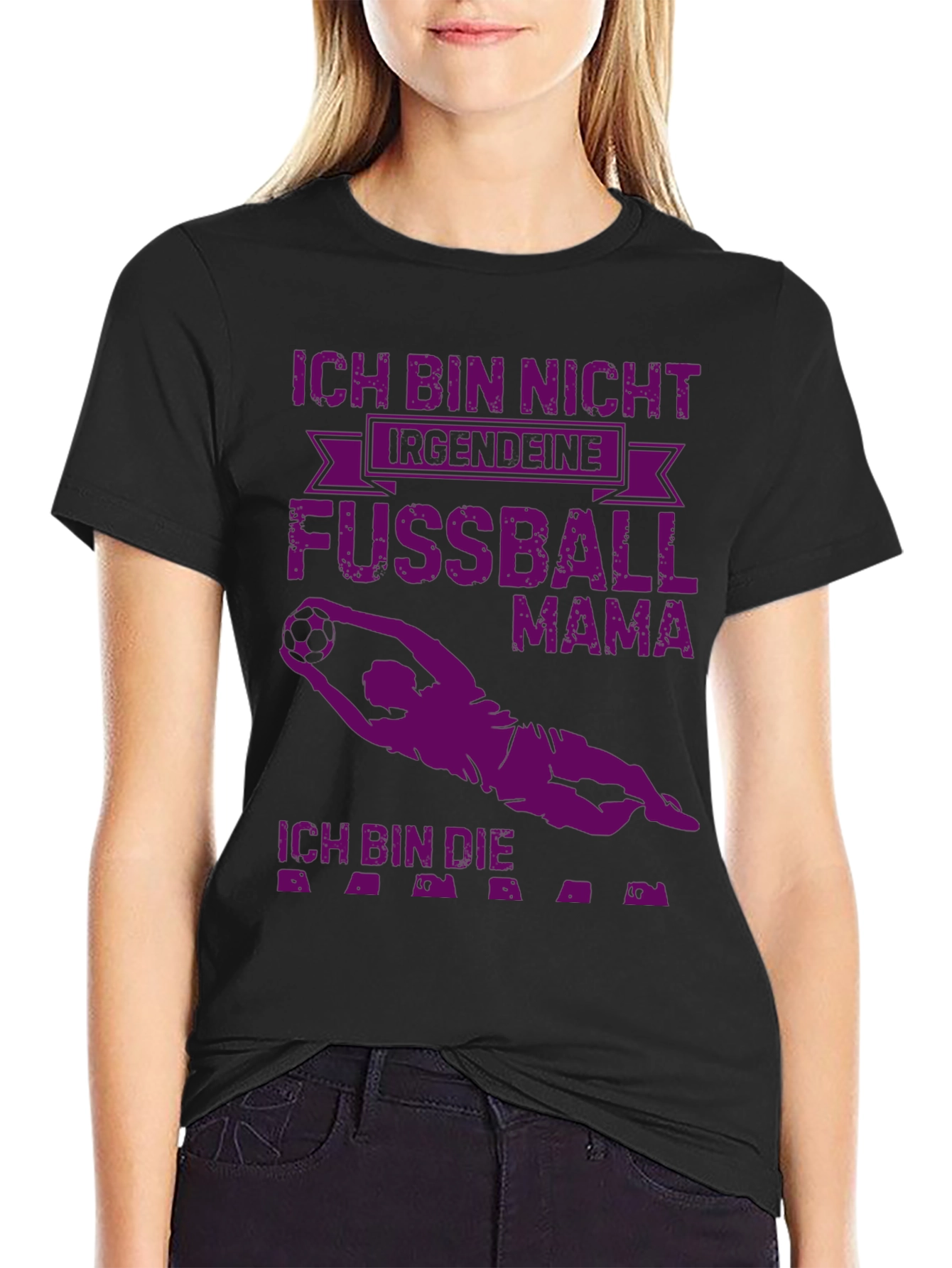 Soccer Mom Goalie Graphic Tee - Funny German T-Shirt