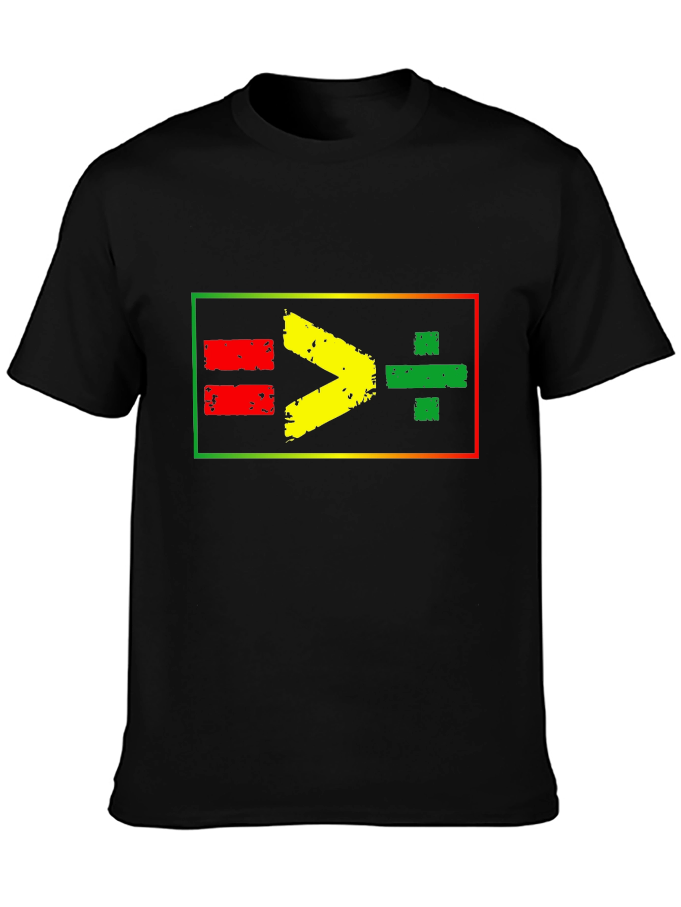 Equality Greater Than Divide Graphic Tee - Black