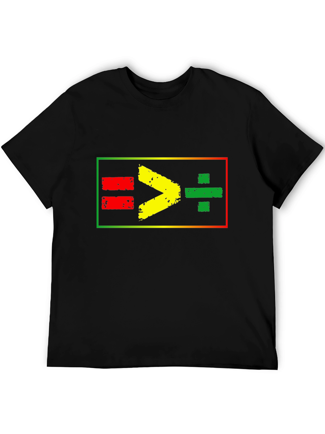 Equality Greater Than Divide Graphic Tee - Black