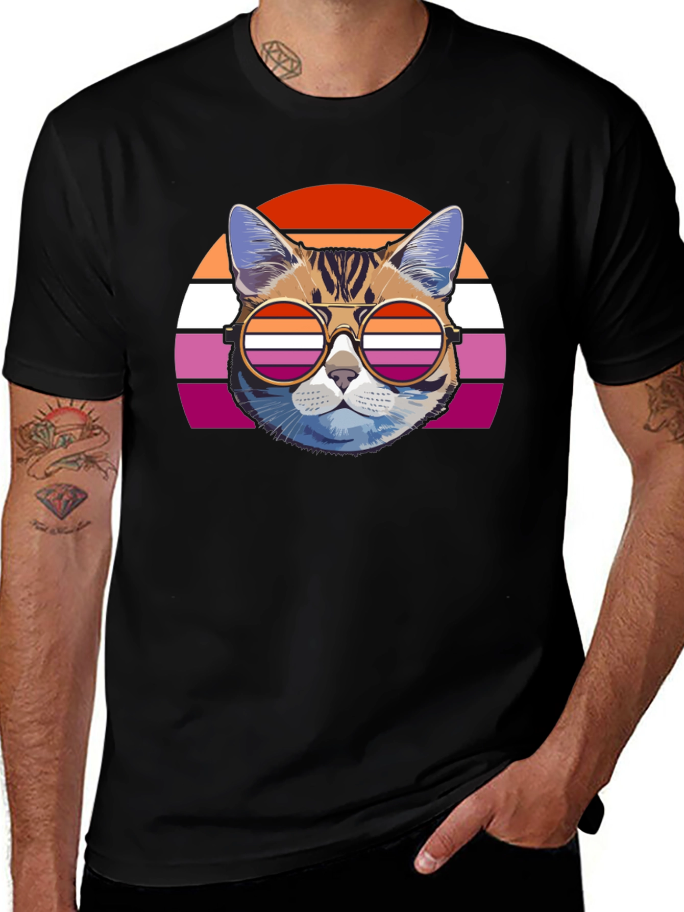 Retro Lesbian Cat T-Shirt