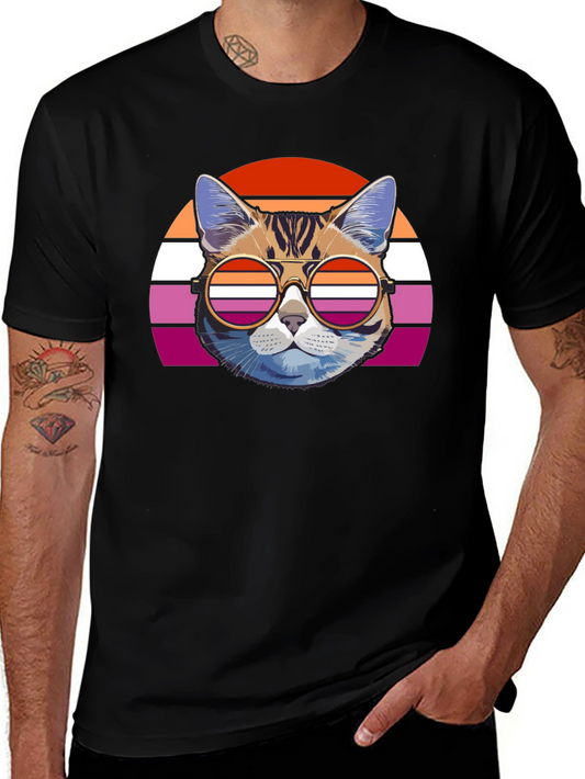 Retro Lesbian Cat T-Shirt