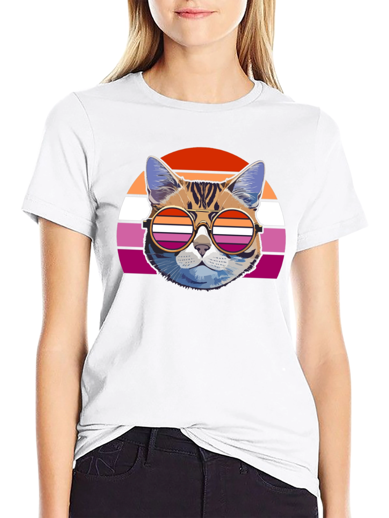 Retro Lesbian Cat T-Shirt