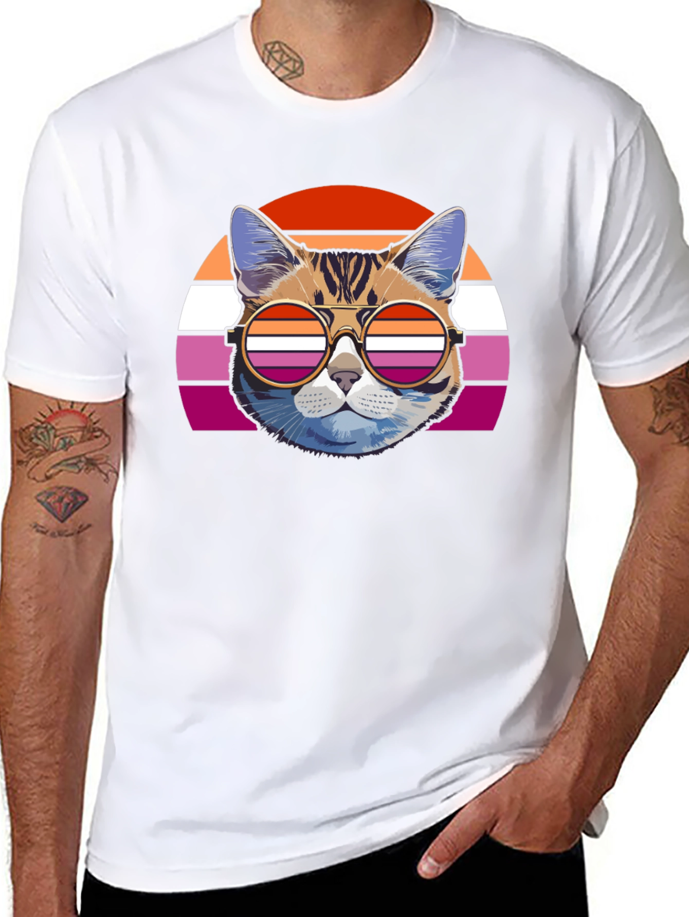 Retro Lesbian Cat T-Shirt