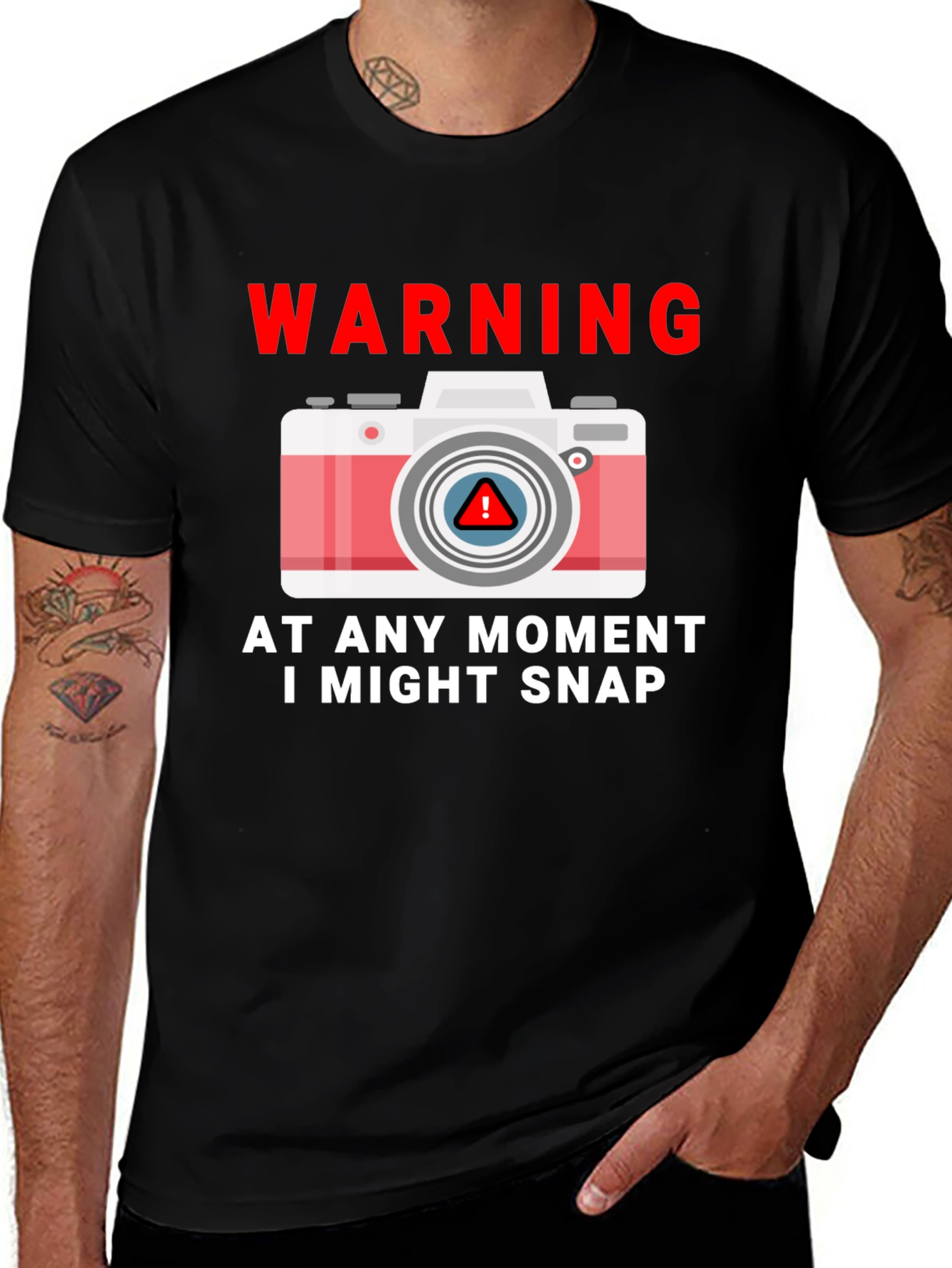 Warning Snap T-Shirt
