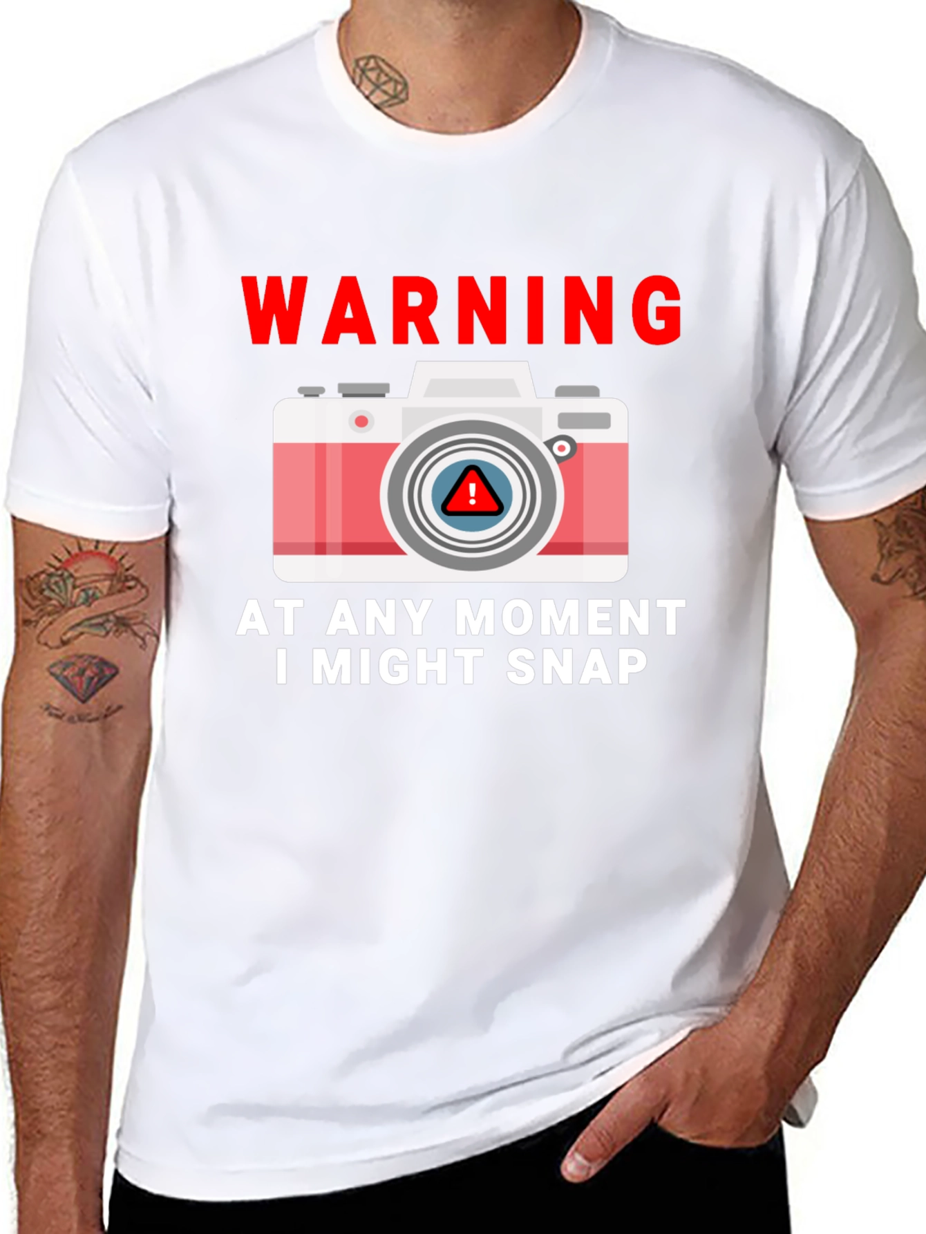 Warning Snap T-Shirt