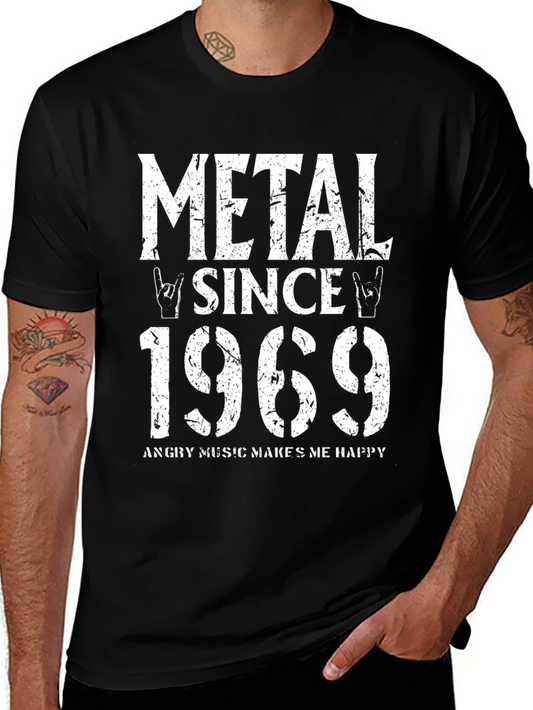 Metal Since 1969 Graphic Tee - Rock and Roll T-Shirt