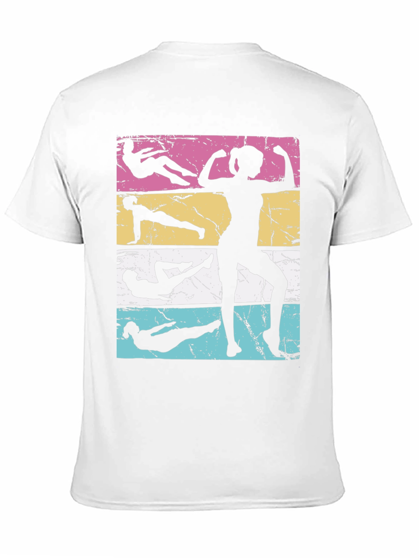 Retro Fitness Silhouette Tee - Workout Motivation Shirt