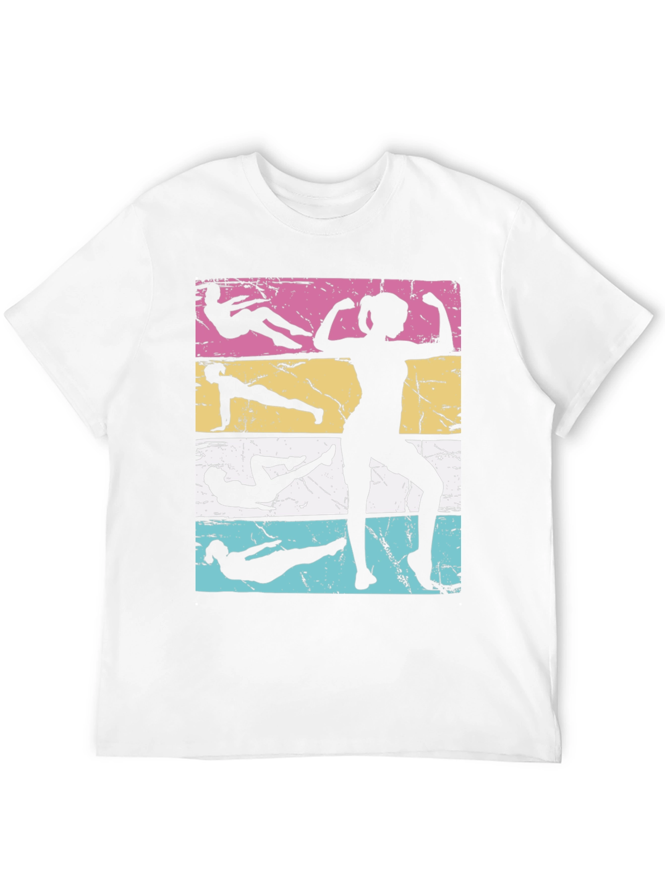 Retro Fitness Silhouette Tee - Workout Motivation Shirt
