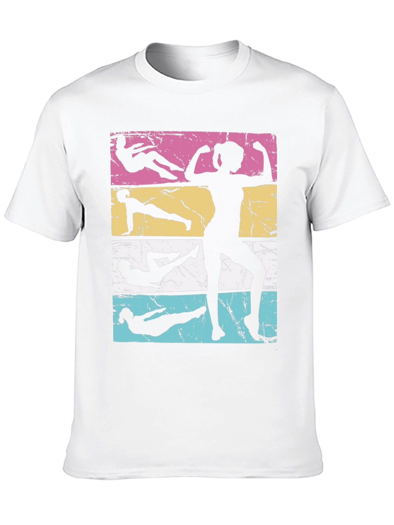 Retro Fitness Silhouette Tee - Workout Motivation Shirt