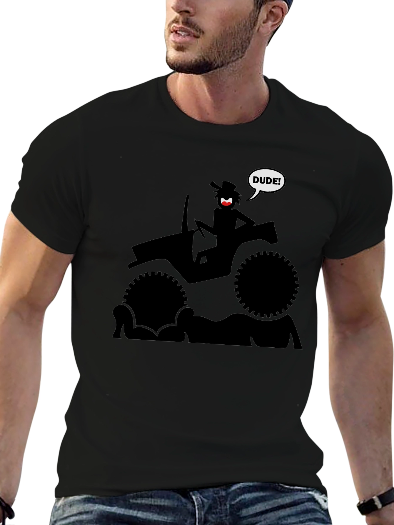 Off-Road Dude Graphic T-Shirt - Black