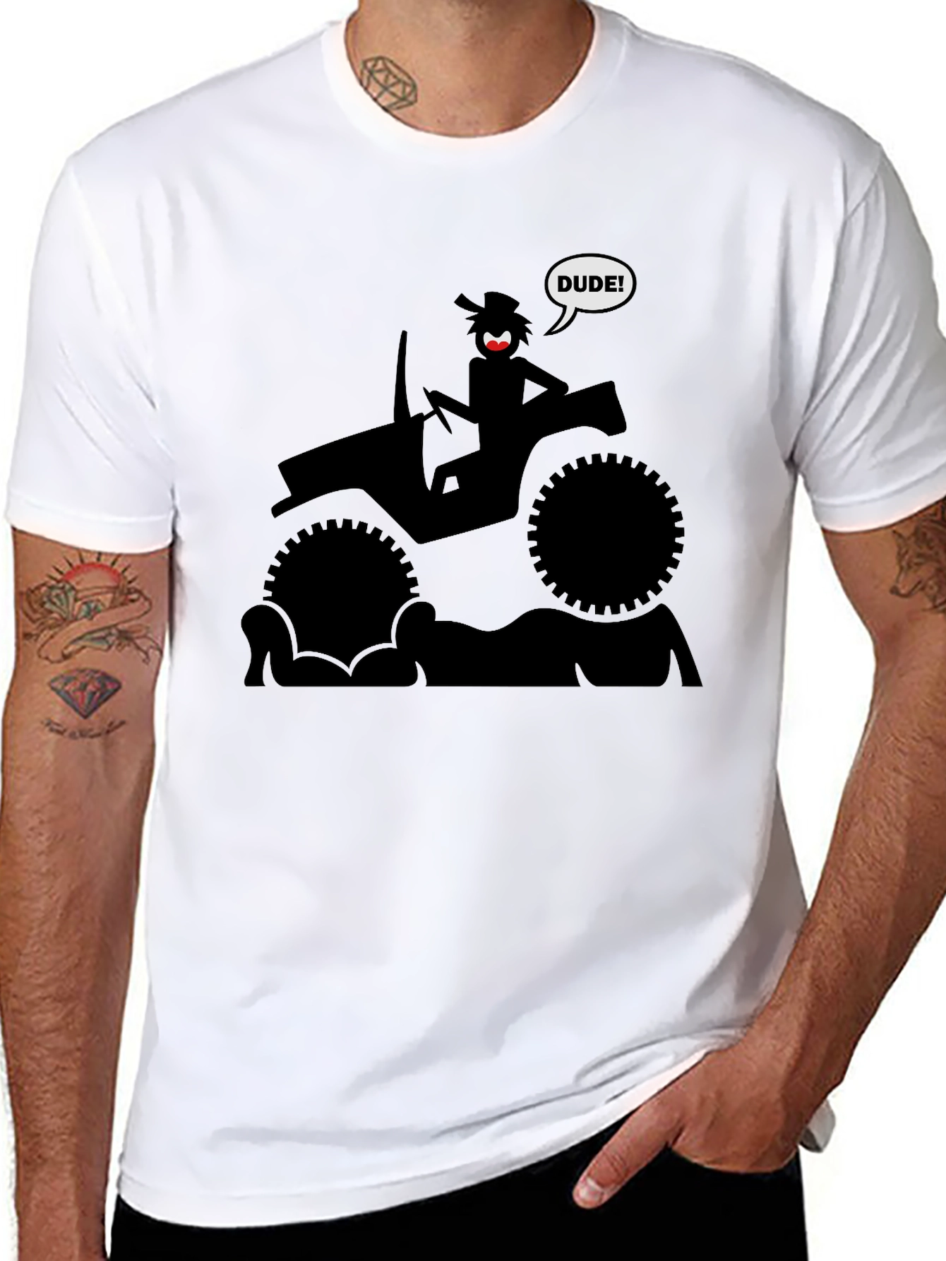 Off-Road Dude Graphic T-Shirt - Black