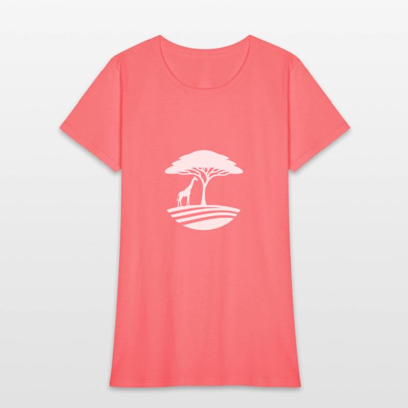 Elegant Giraffe Silhouette Under An Tree