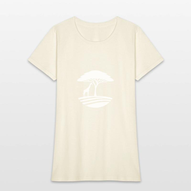 Elegant Giraffe Silhouette Under An Tree