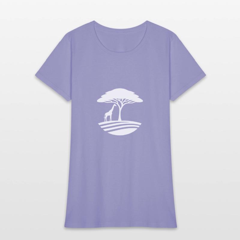 Elegant Giraffe Silhouette Under An Tree