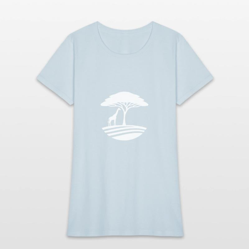 Elegant Giraffe Silhouette Under An Tree