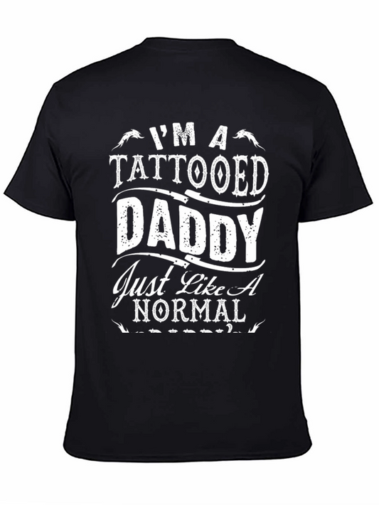 Tattooed Daddy Graphic Tee - Cool Dad Shirt