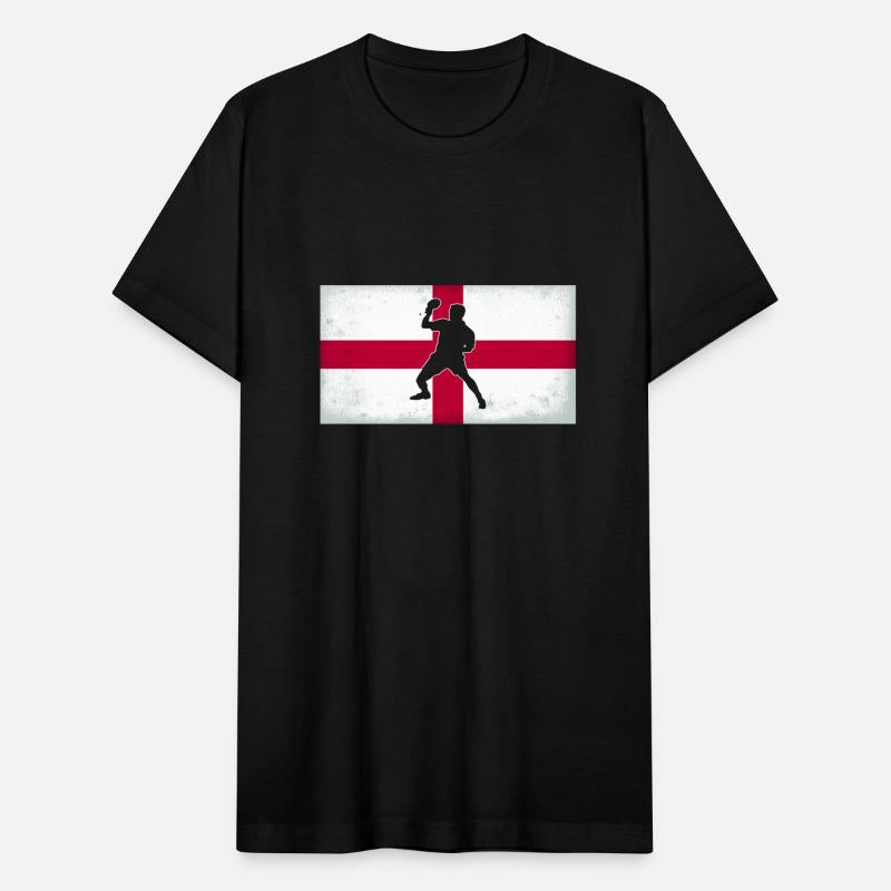England Table Tennis Player English Flag