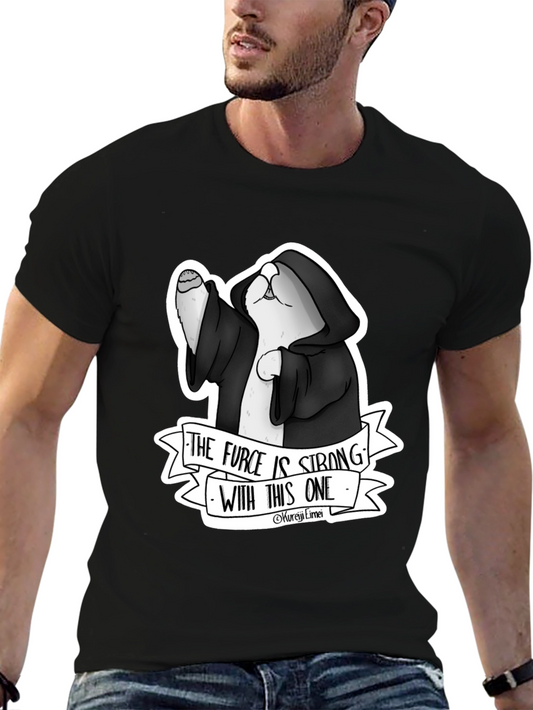 Funny Star Wars Cat T-Shirt - The Furce Is Strong