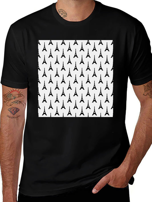 Eiffel Tower Pattern T-Shirt