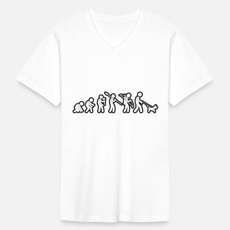 Evolution of Man Gassi Gehen White Grunge