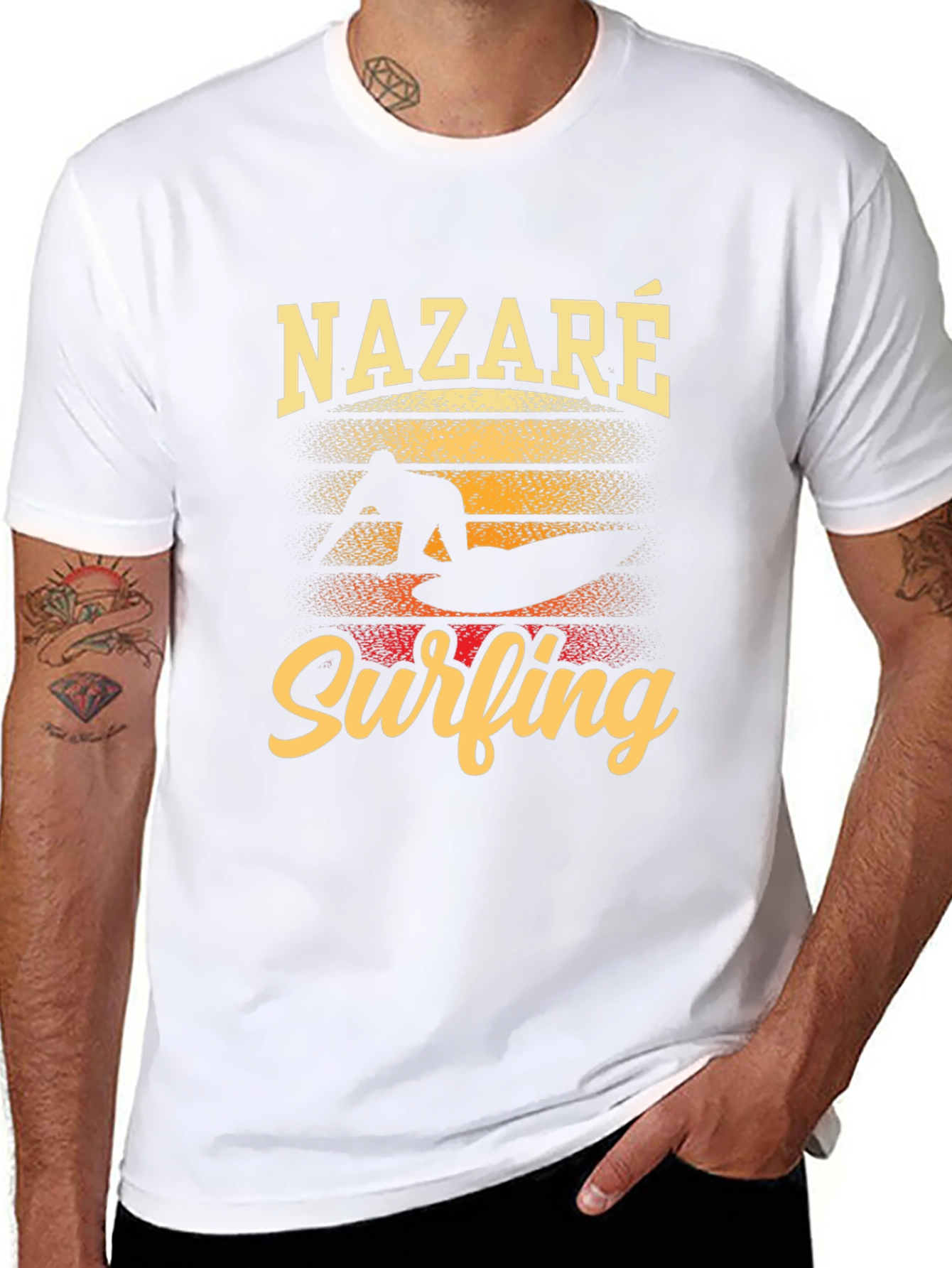 Nazaré Surfing Graphic T-Shirt
