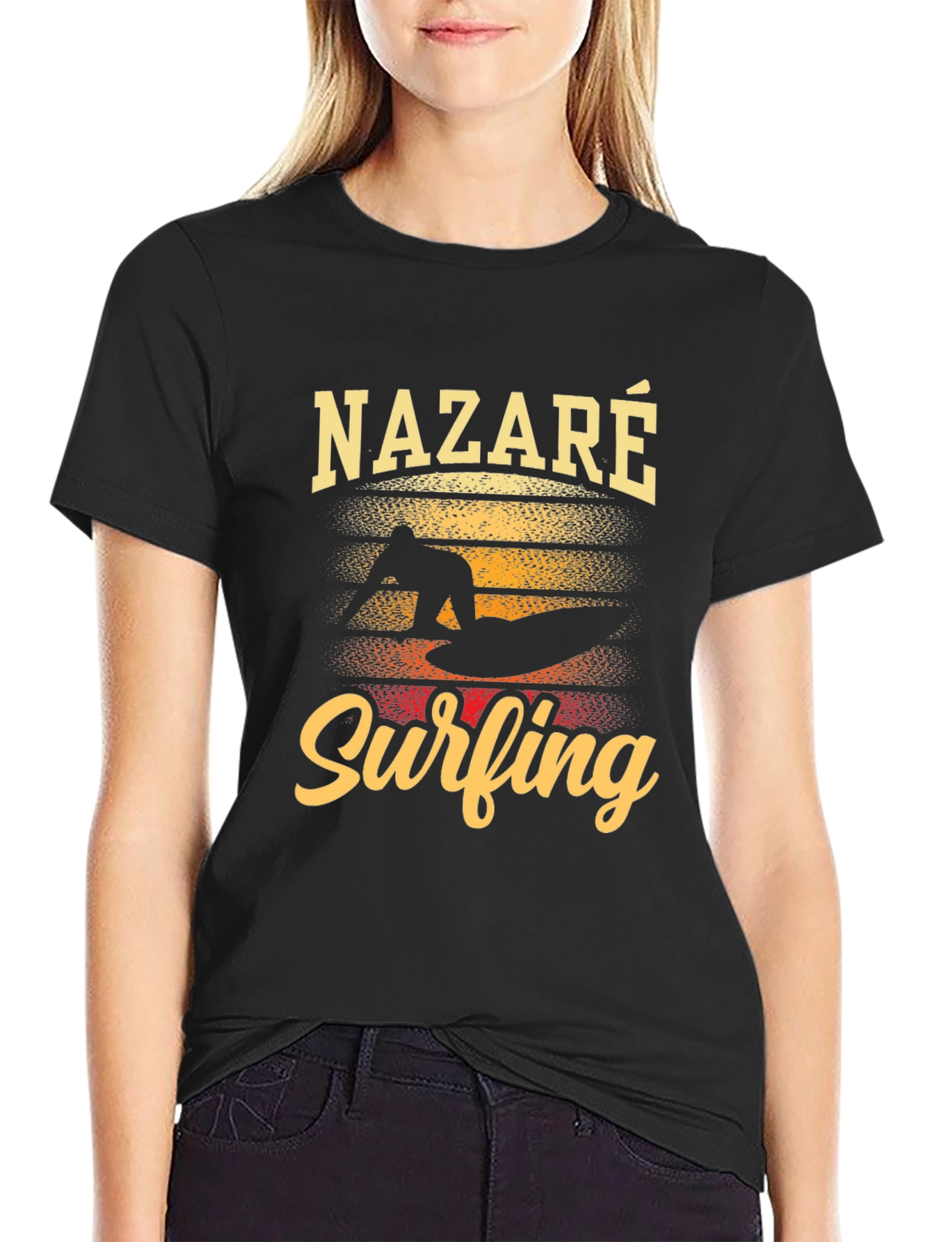 Nazaré Surfing Graphic T-Shirt