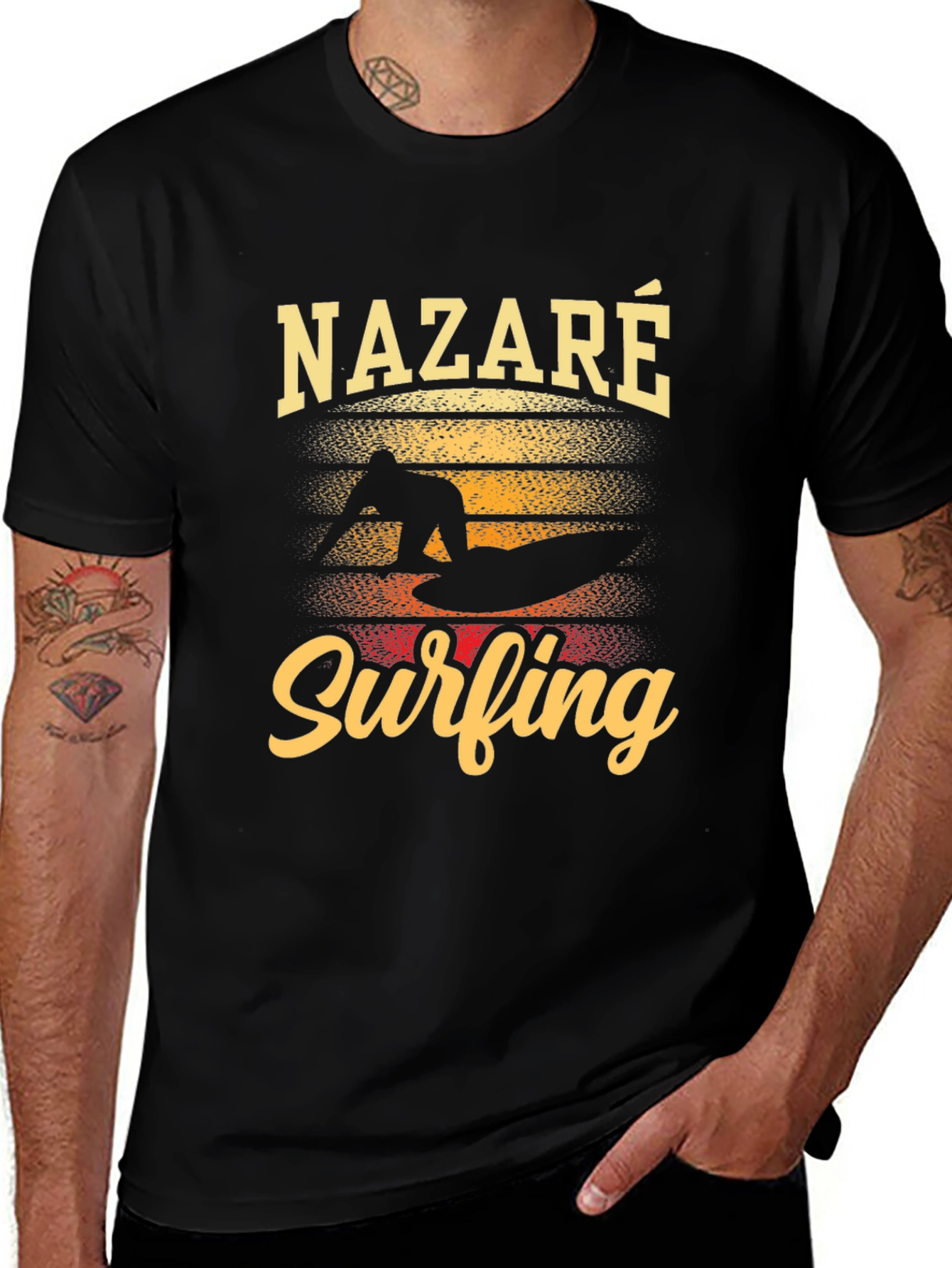 Nazaré Surfing Graphic T-Shirt