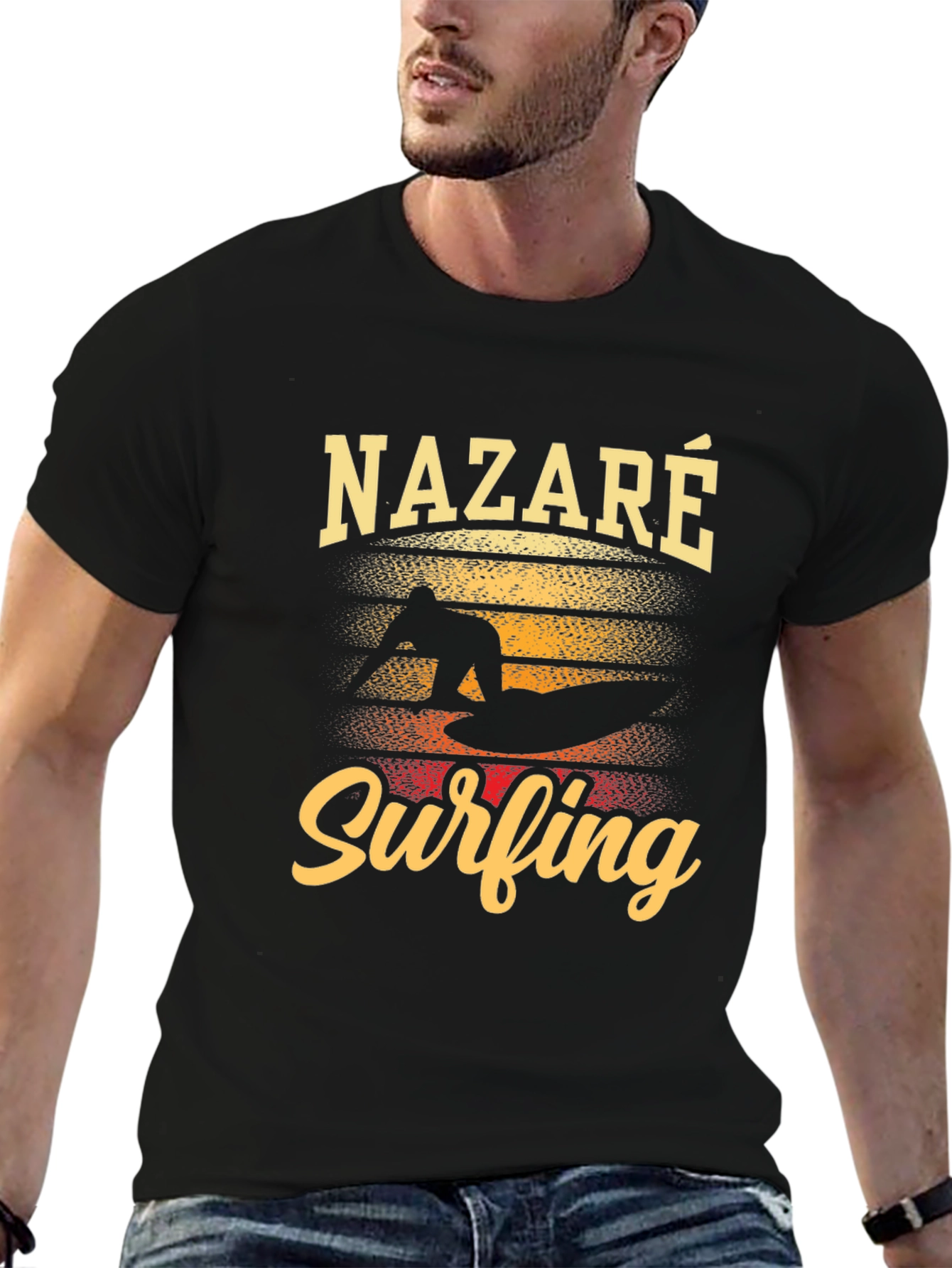 Nazaré Surfing Graphic T-Shirt