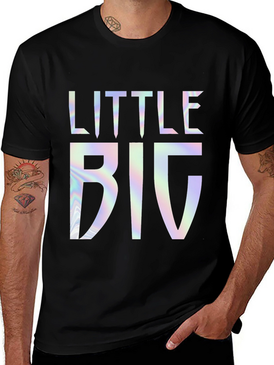 Little Big Holographic Graphic Tee - Black