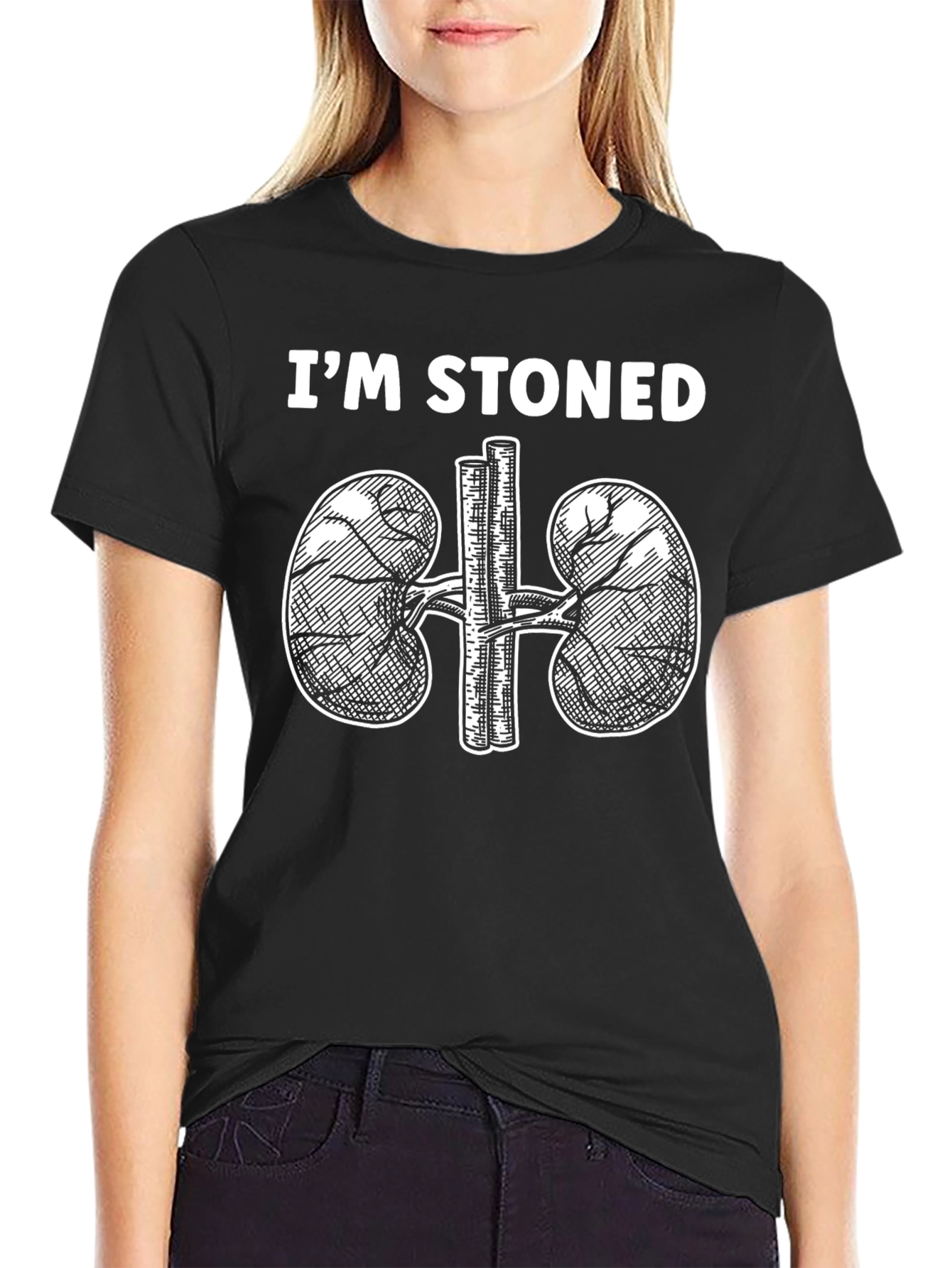 Im Stoned Kidney Humor Graphic Tee