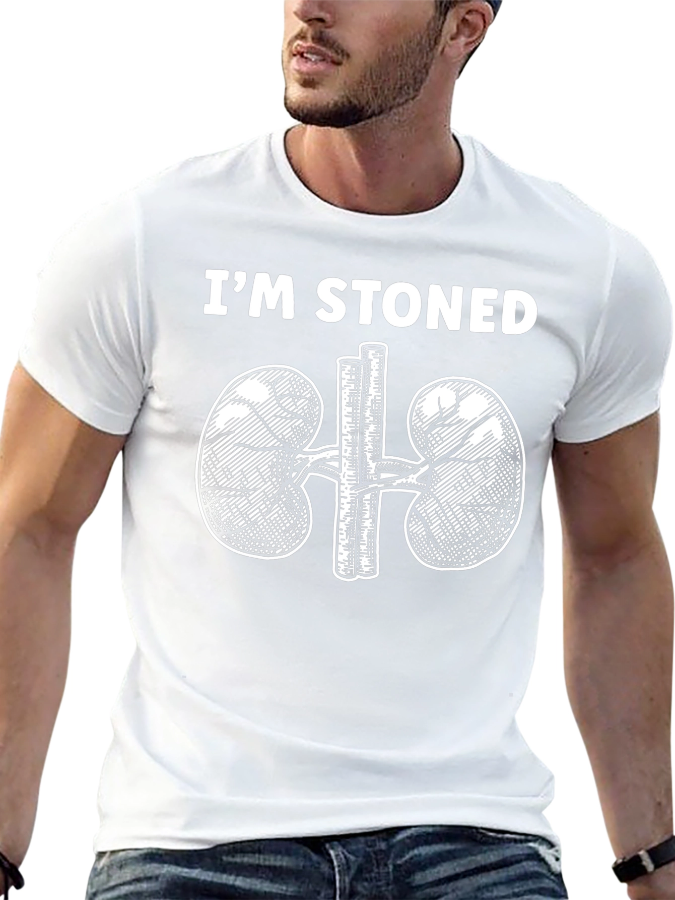 Im Stoned Kidney Humor Graphic Tee