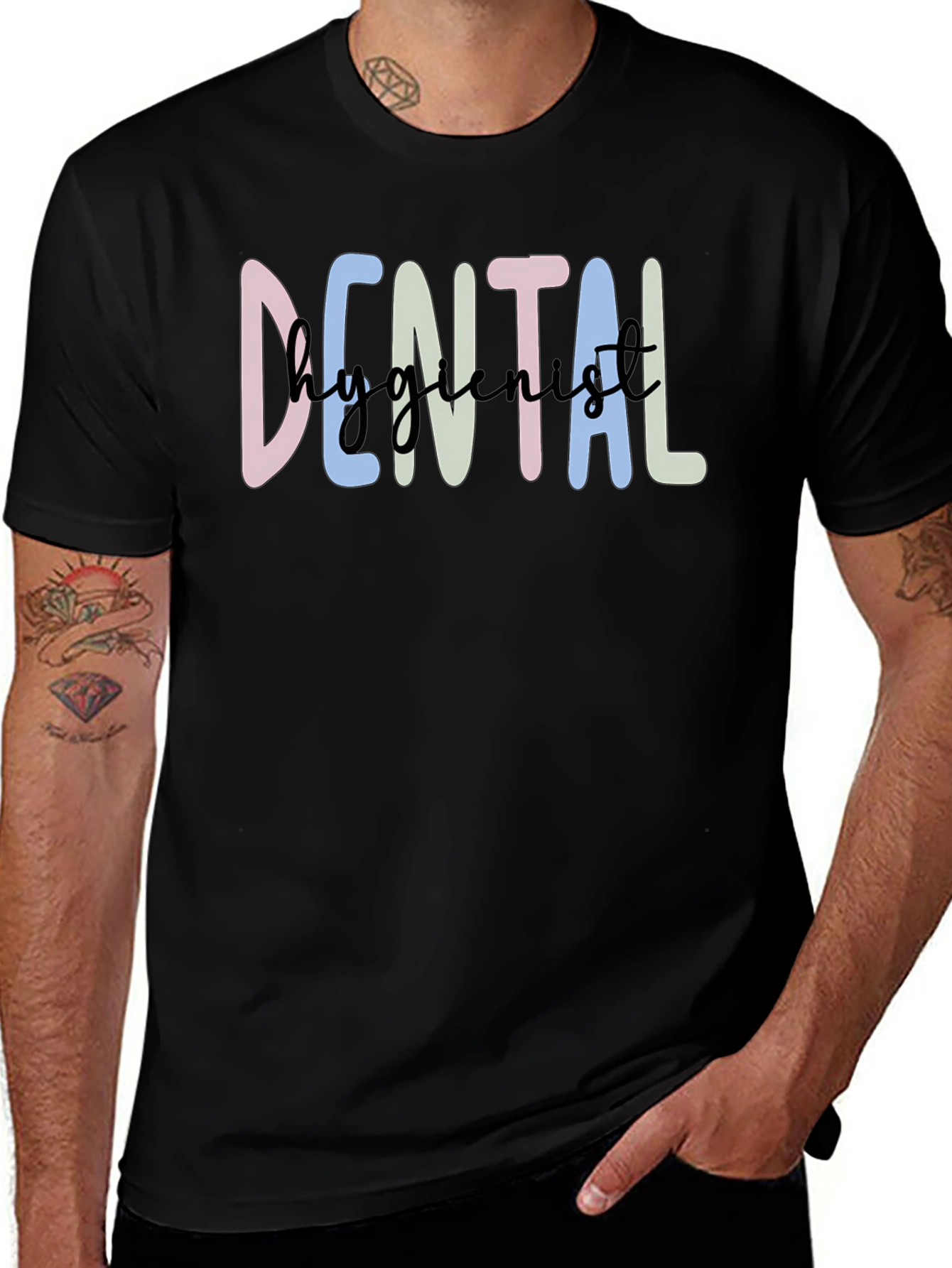 Dental Hygienist T-Shirt - Cute Pastel Design