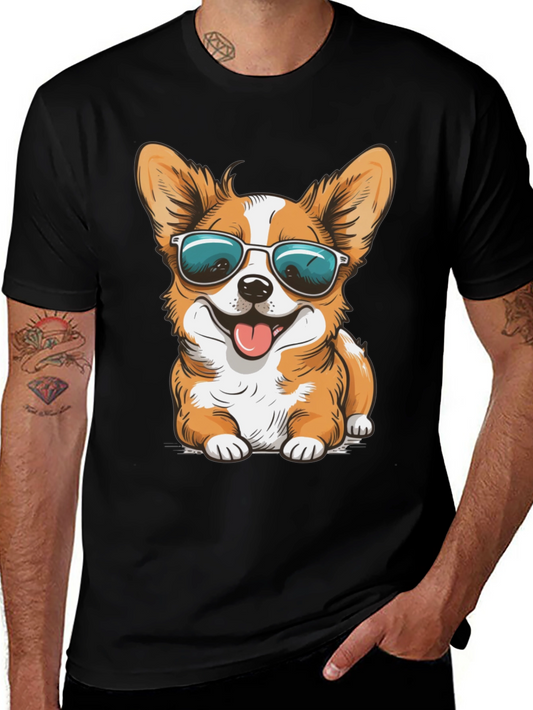 Cool Corgi Graphic Tee - Fun Dog Lover Shirt