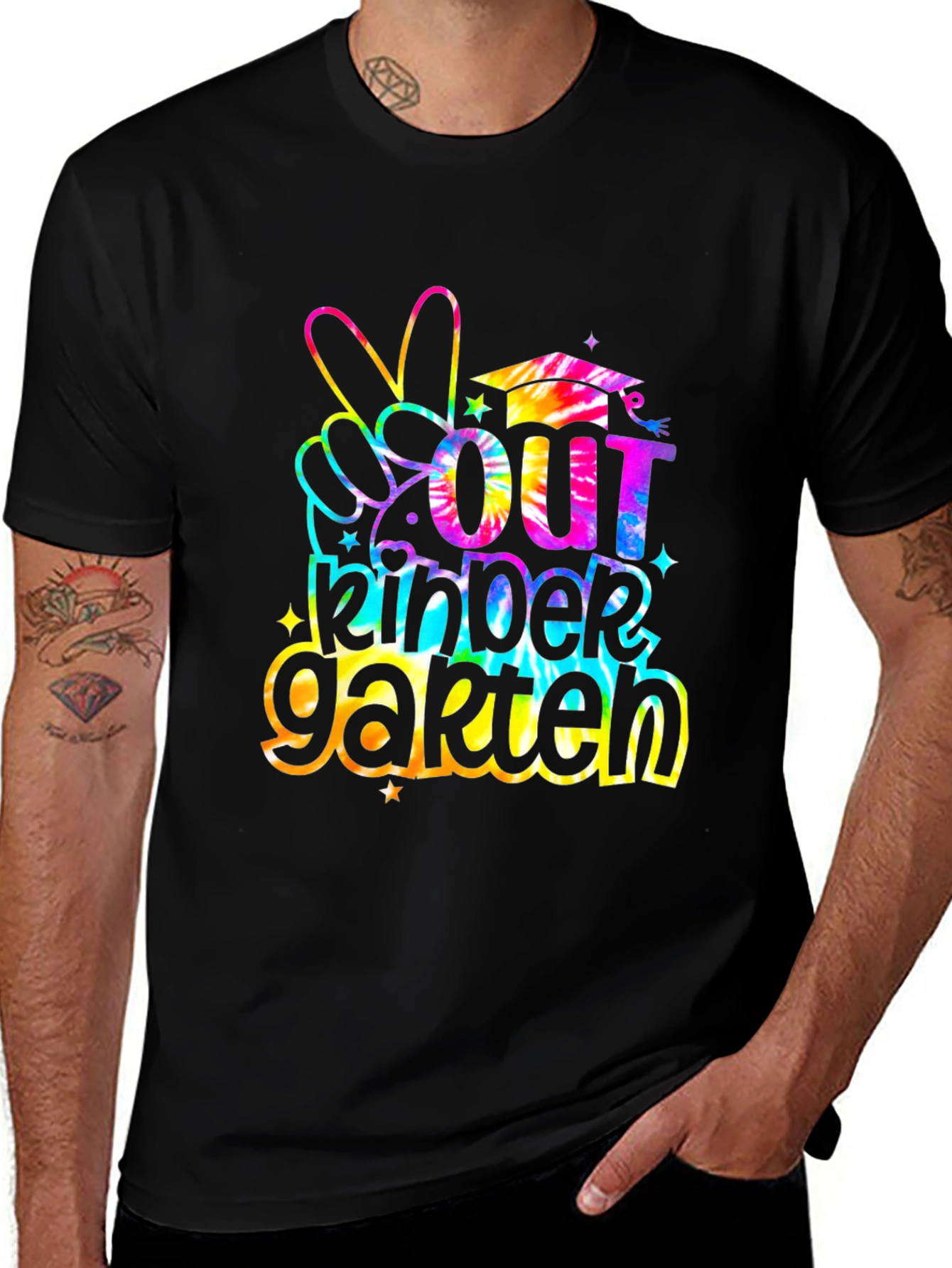 Out Kindergarten Tie Dye Graduation T-Shirt