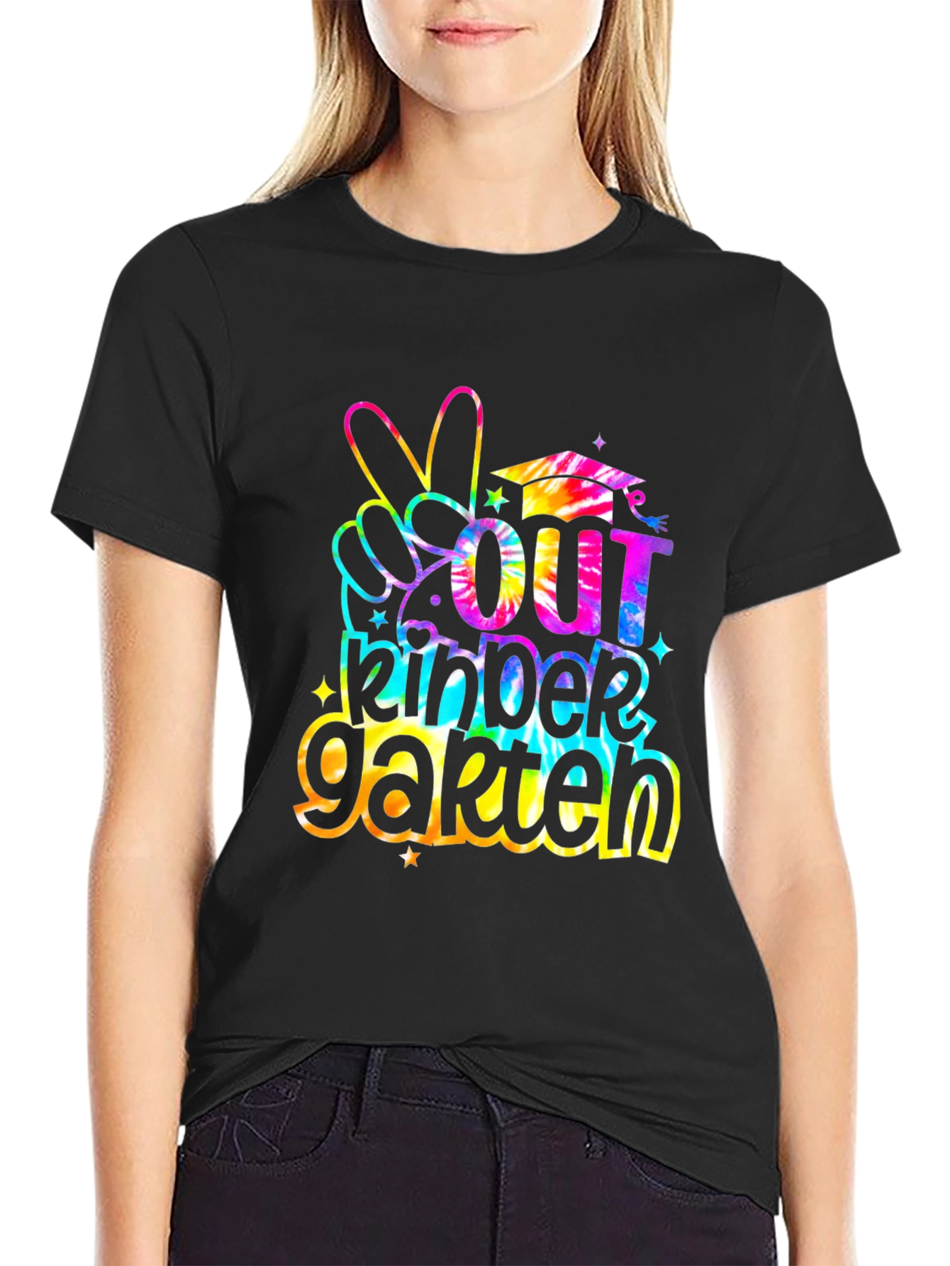 Out Kindergarten Tie Dye Graduation T-Shirt
