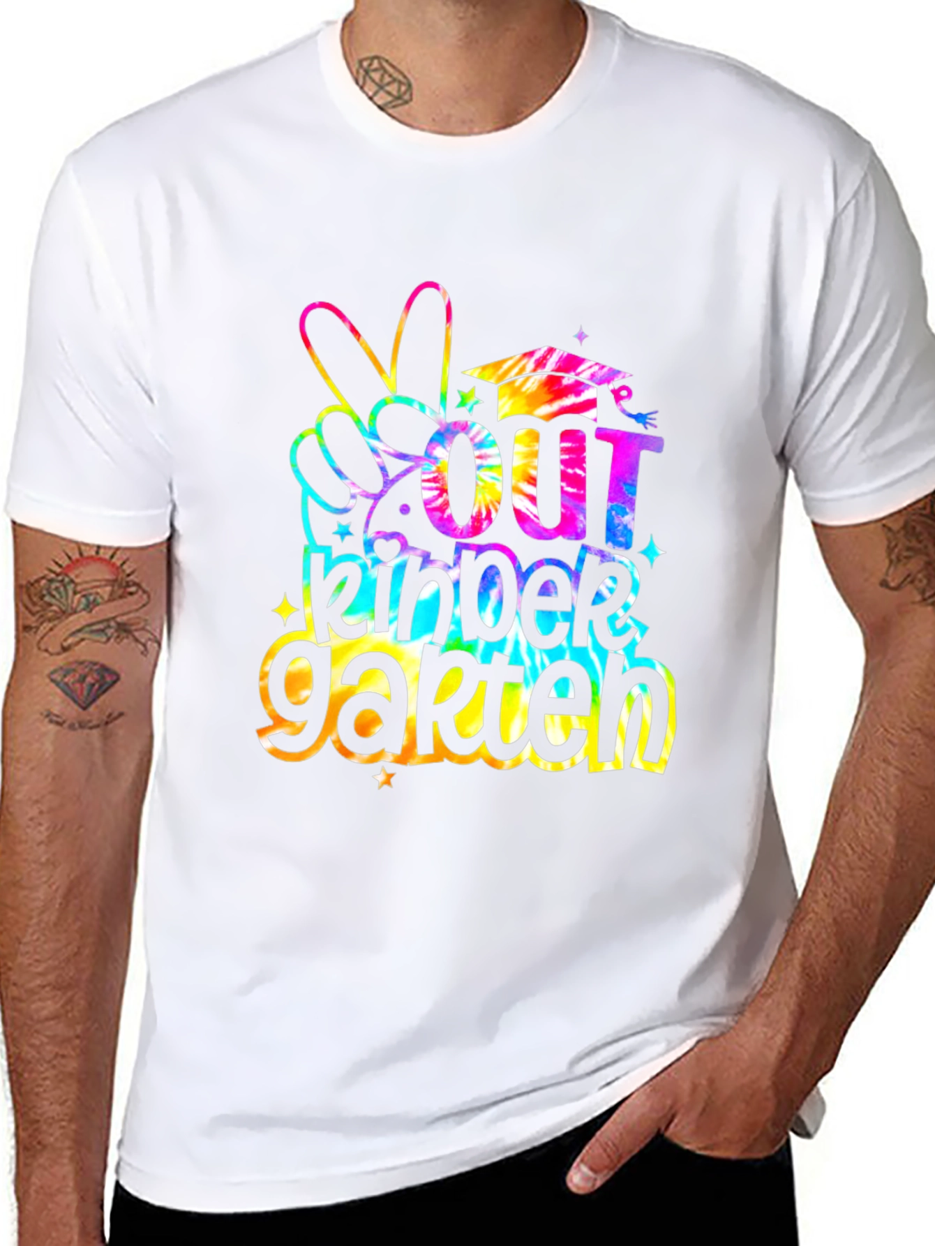 Out Kindergarten Tie Dye Graduation T-Shirt