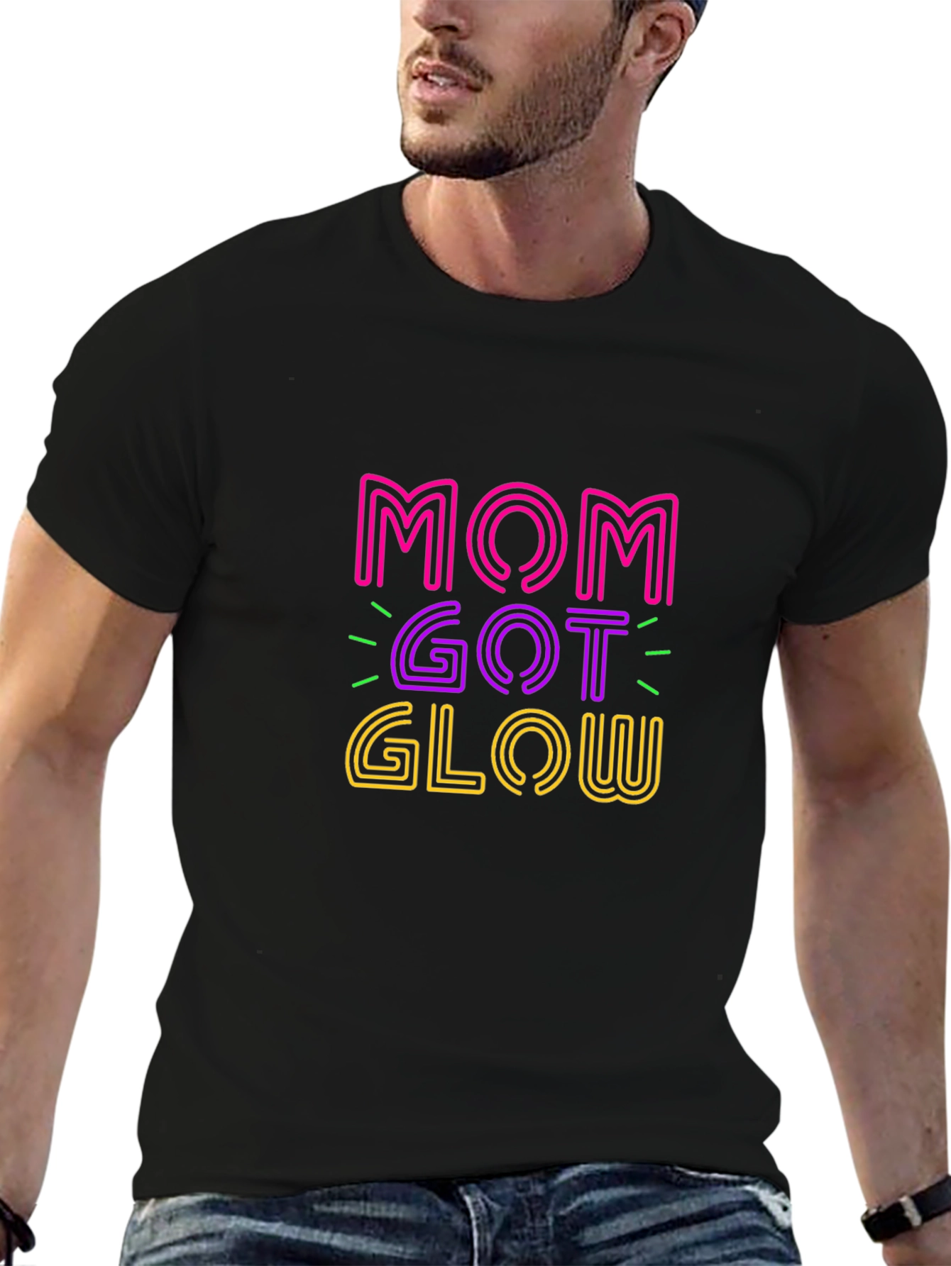 Mom Got Glow Graphic T-Shirt - Trendy Neon Design