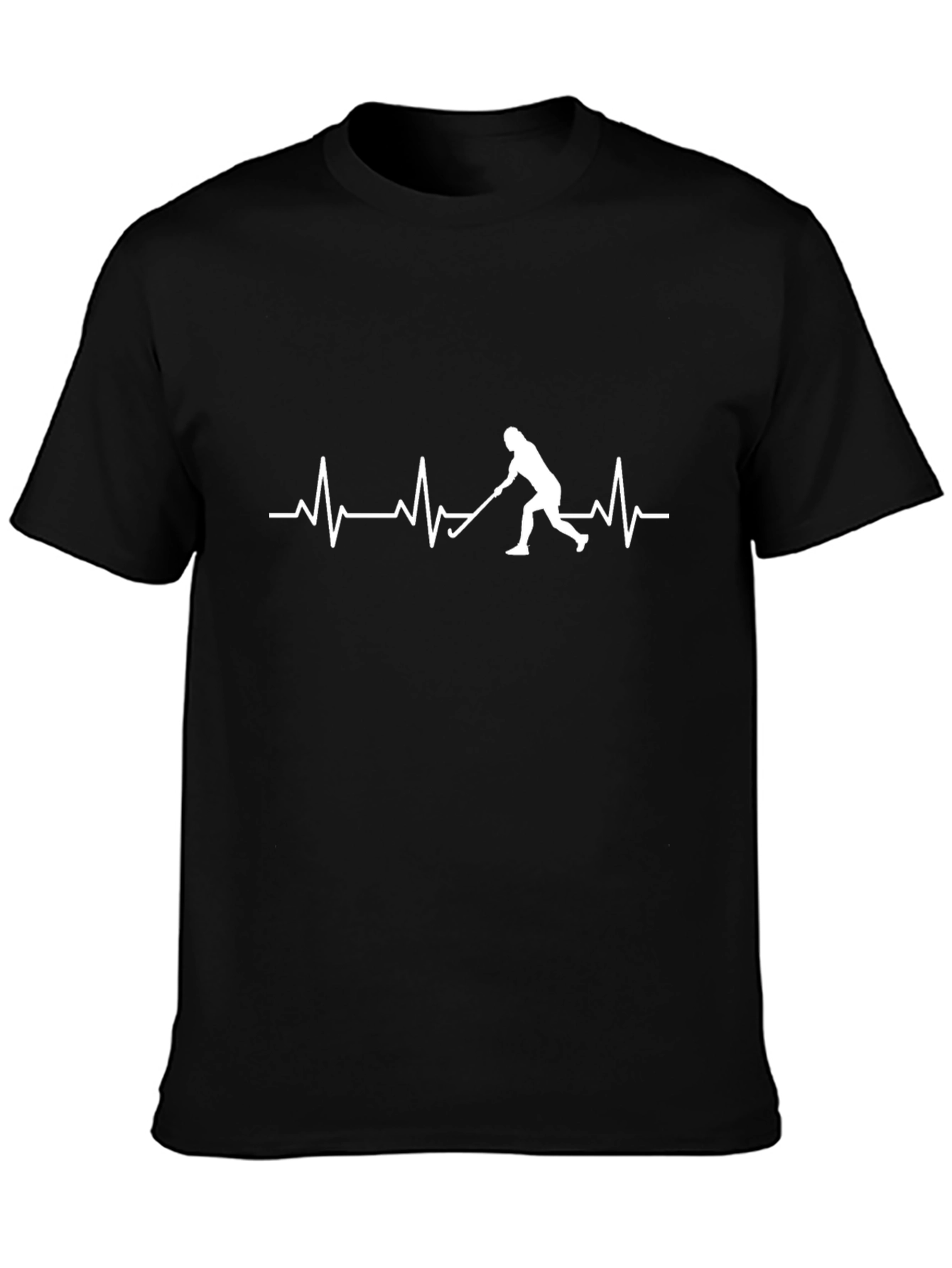 Hockey Heartbeat T-Shirt - Black