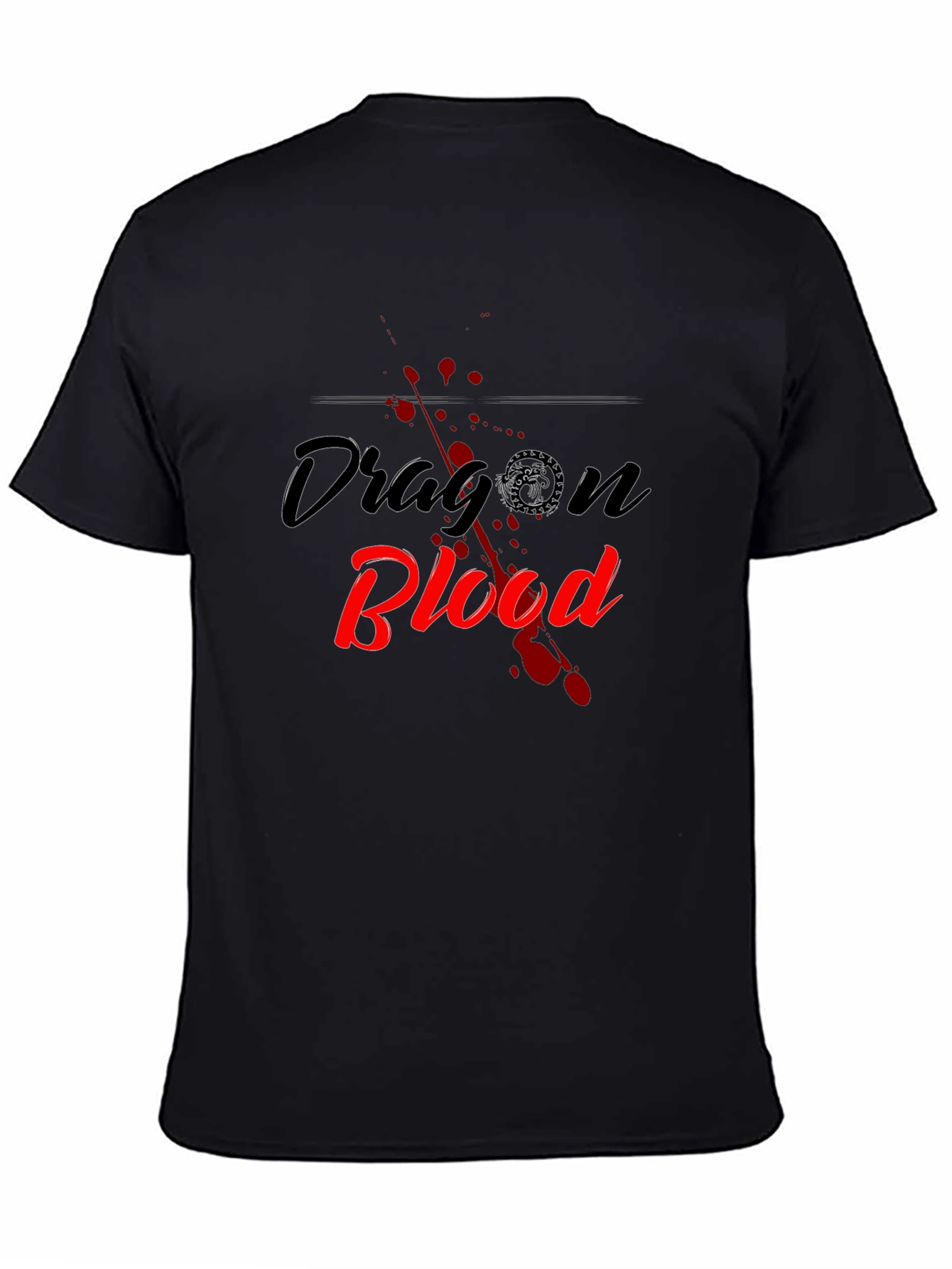 Dragon Blood Graphic Tee - Black Cotton Blend T-Shirt