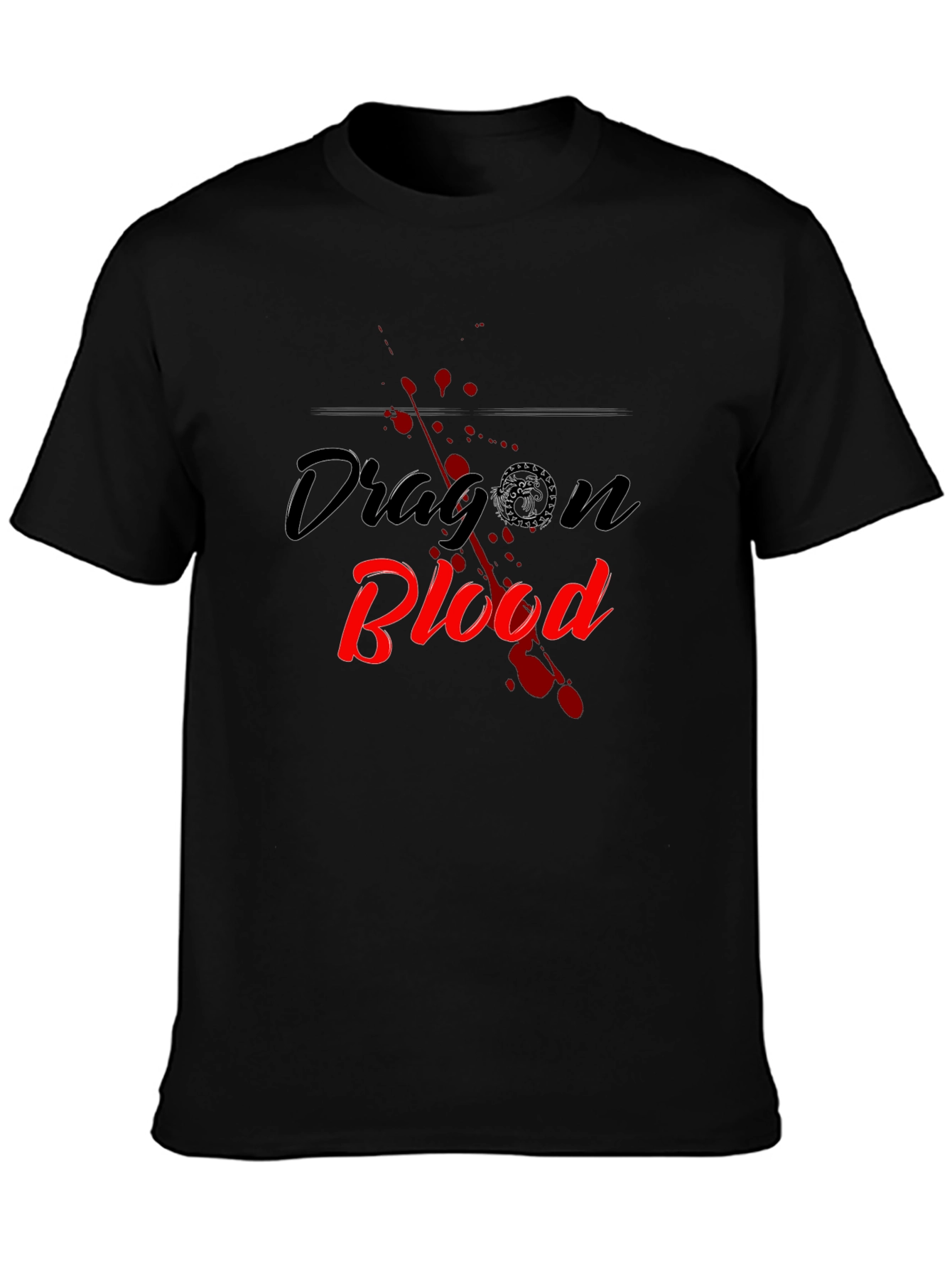 Dragon Blood Graphic Tee - Black Cotton Blend T-Shirt