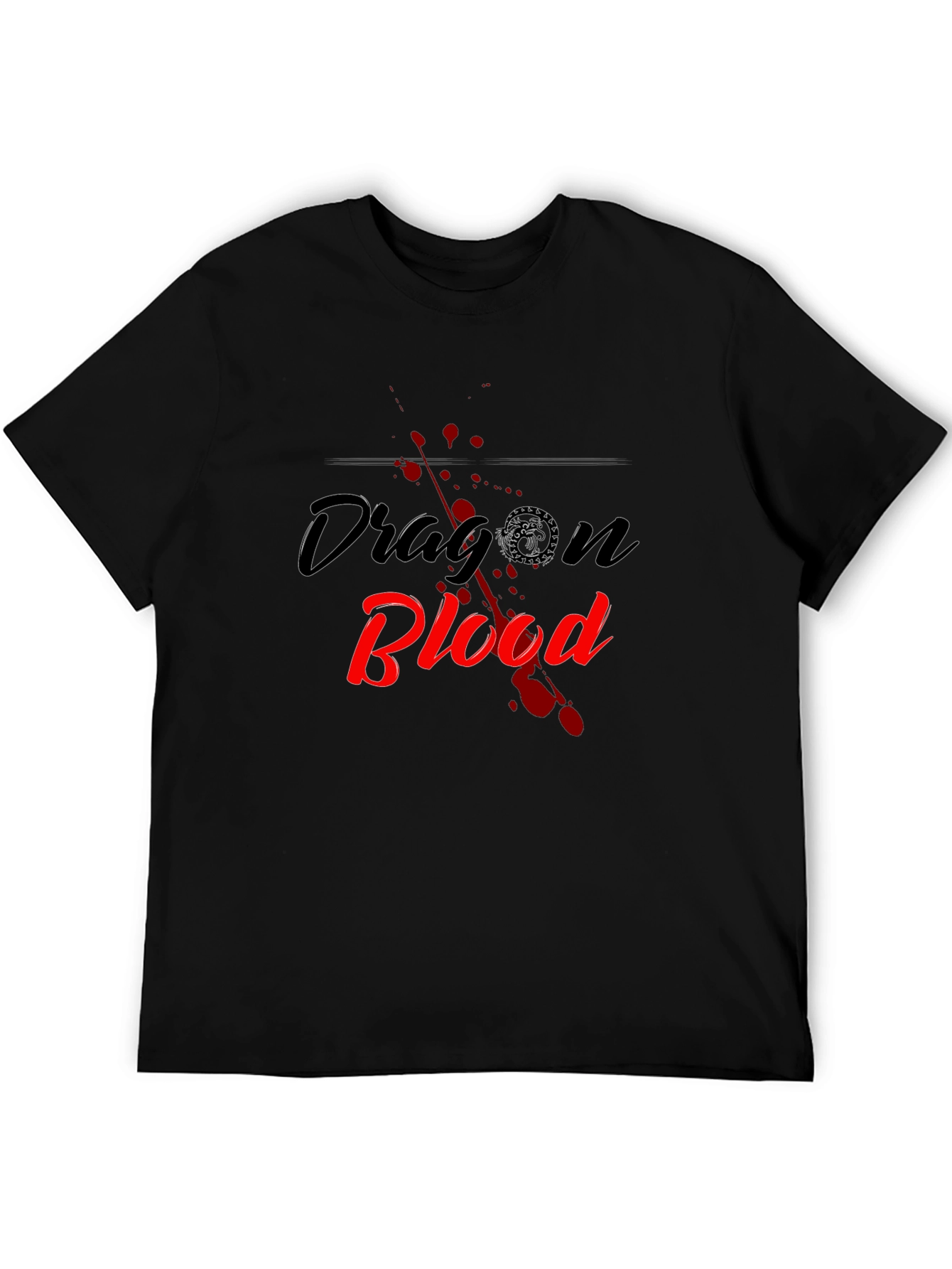 Dragon Blood Graphic Tee - Black Cotton Blend T-Shirt