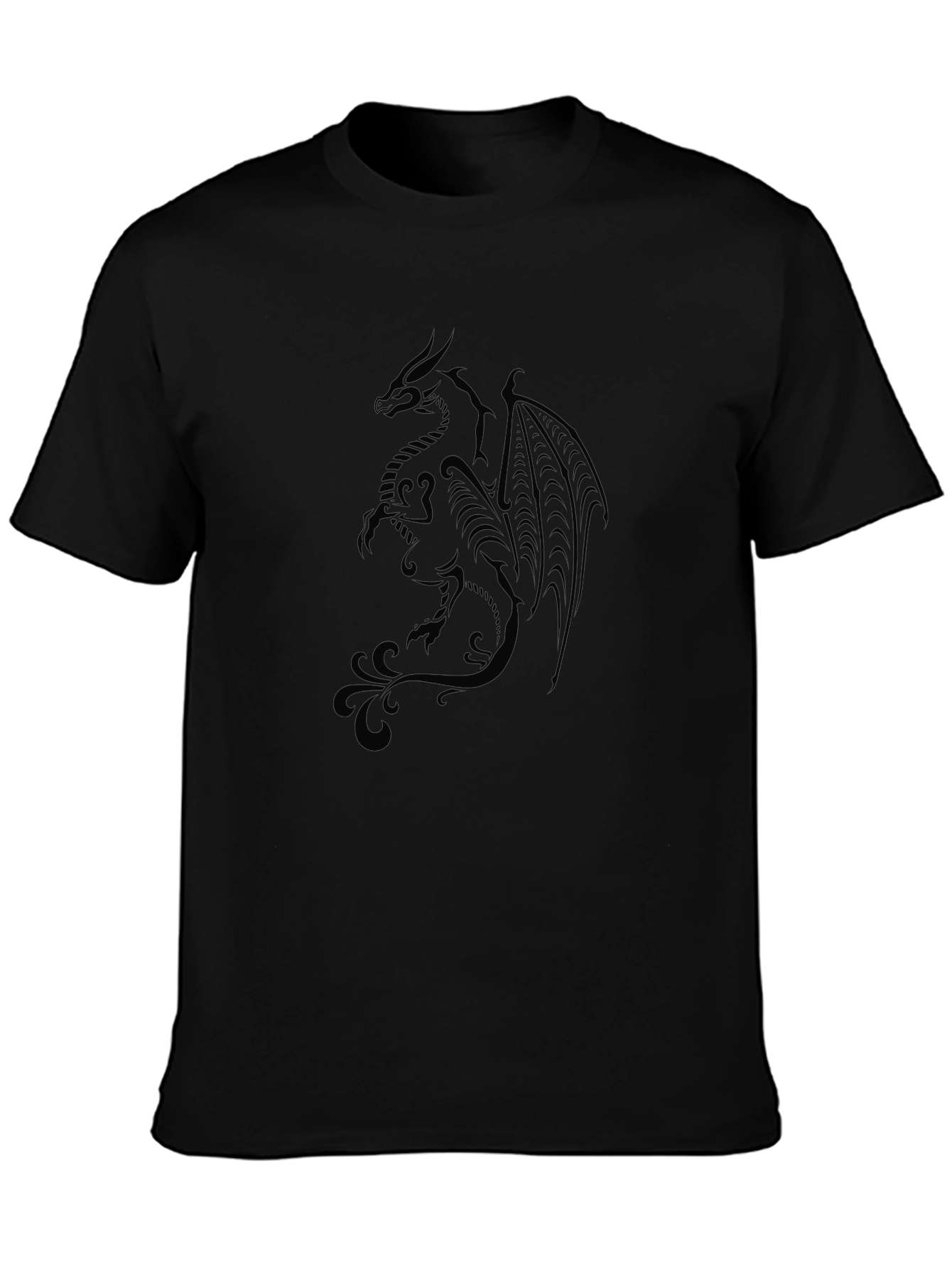 Dragon Print Black T-Shirt