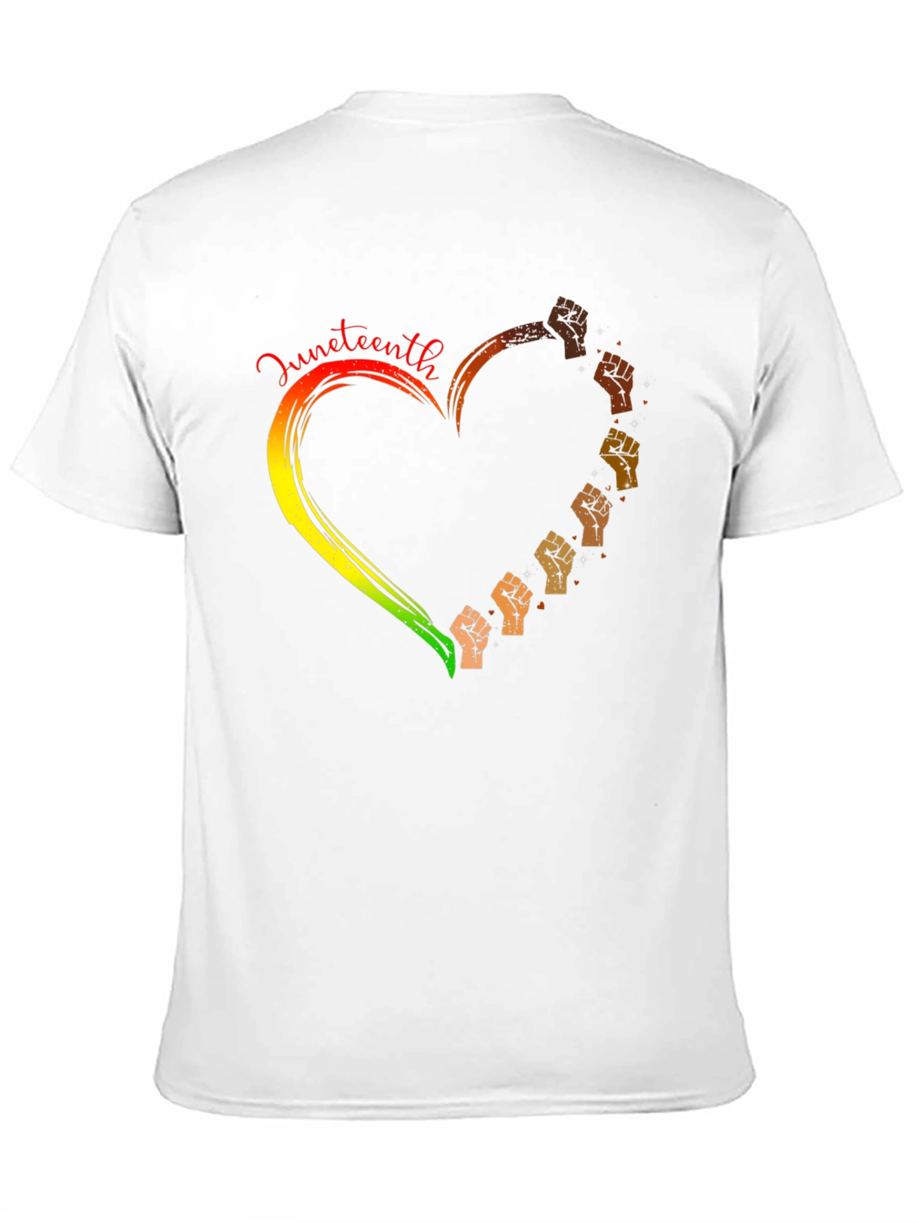 Juneteenth Heart Fist Graphic T-Shirt