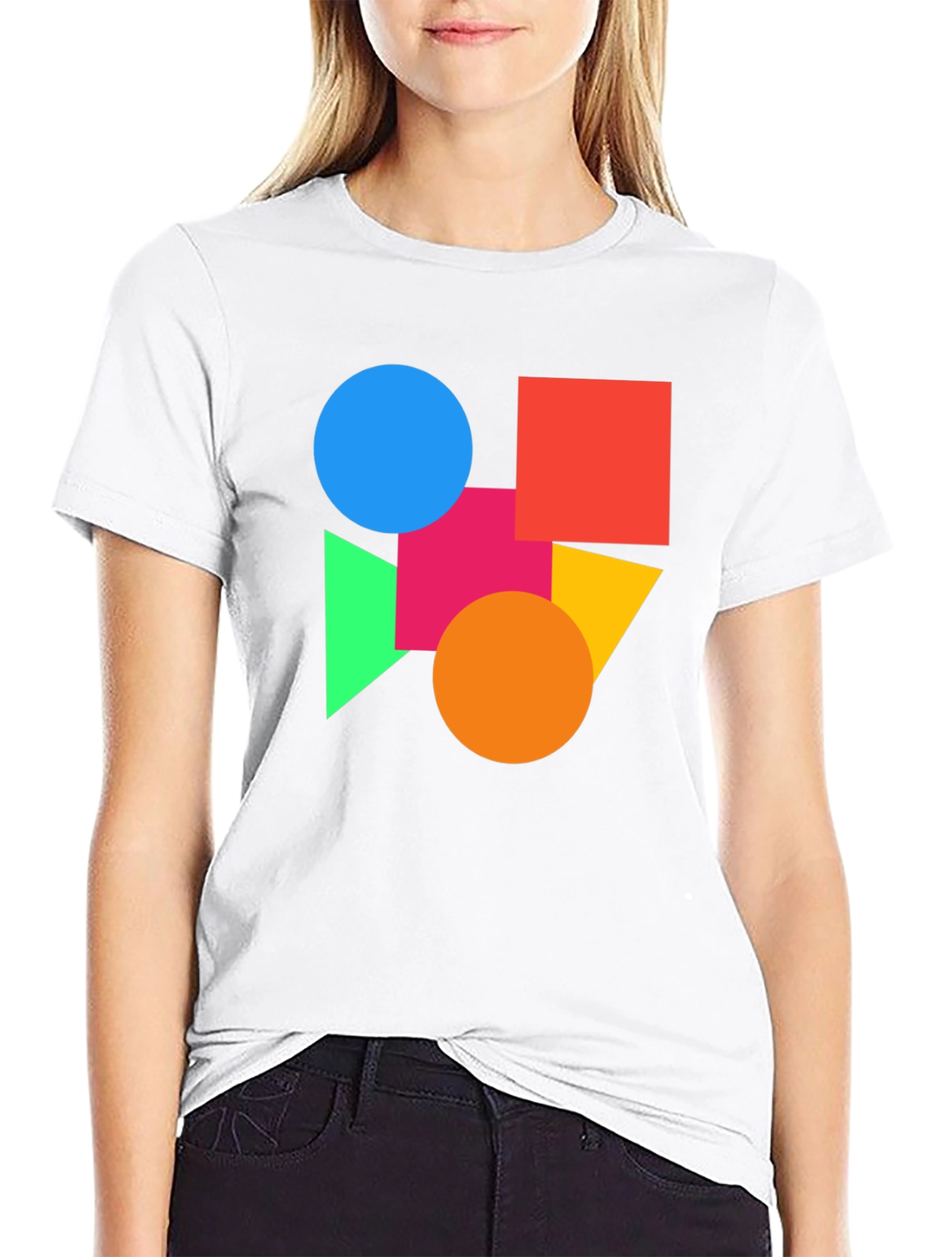 Geometric Shapes Graphic Tee - Modern Art Shirt