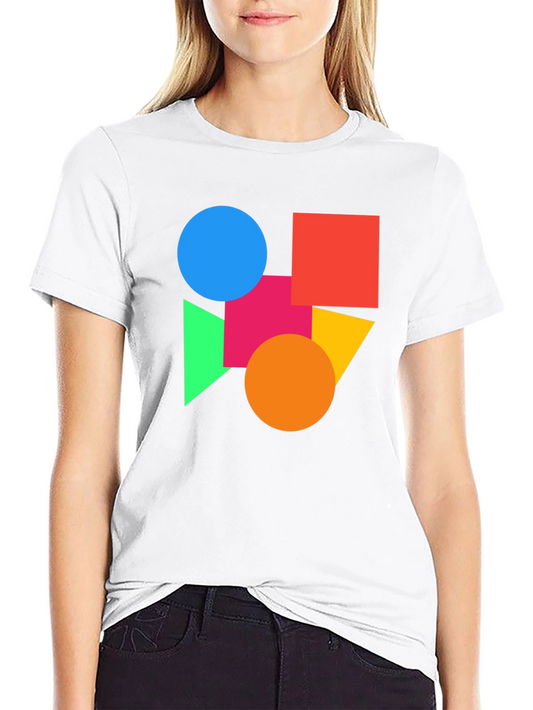 Geometric Shapes Graphic Tee - Modern Art Shirt