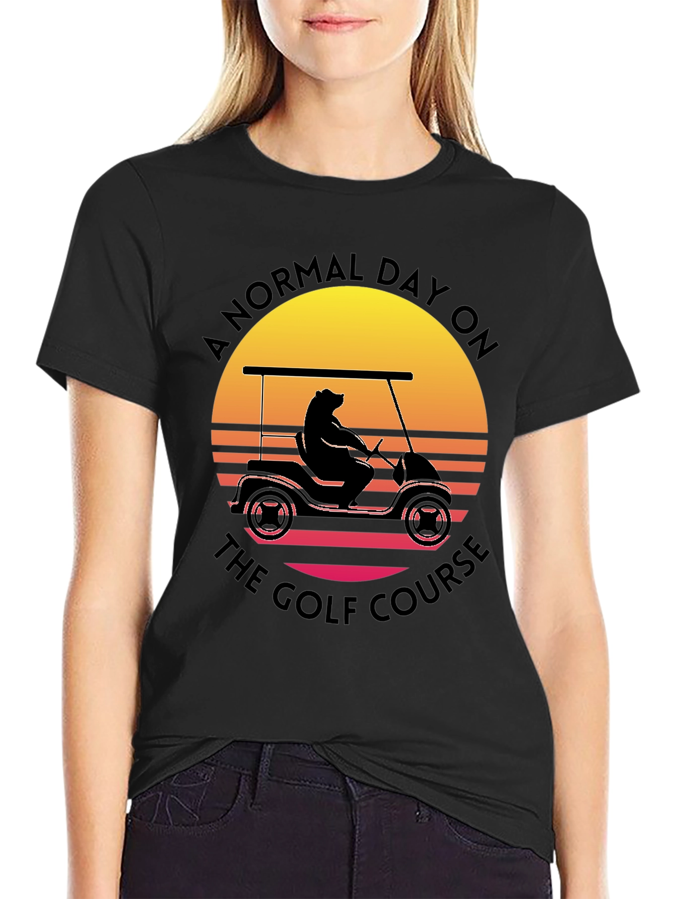 Bear Driving Golf Cart T-Shirt
