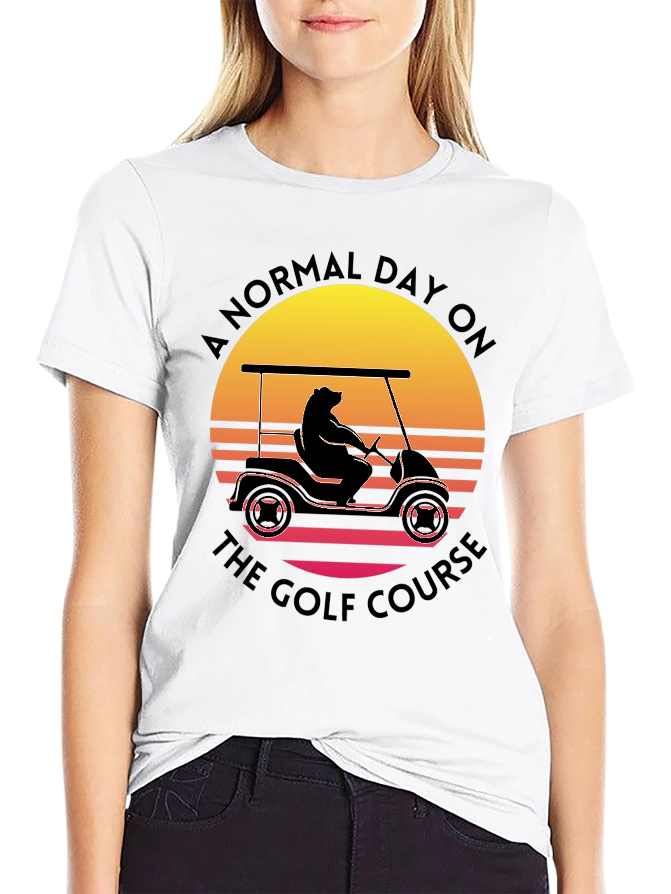Bear Driving Golf Cart T-Shirt